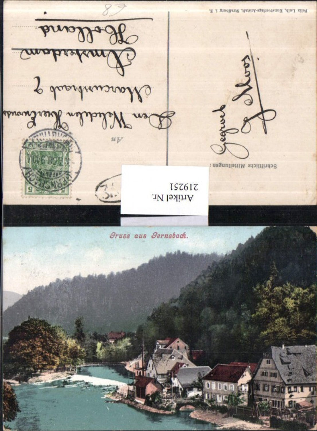 219251,Gruß aus Gernsbach Teilansicht