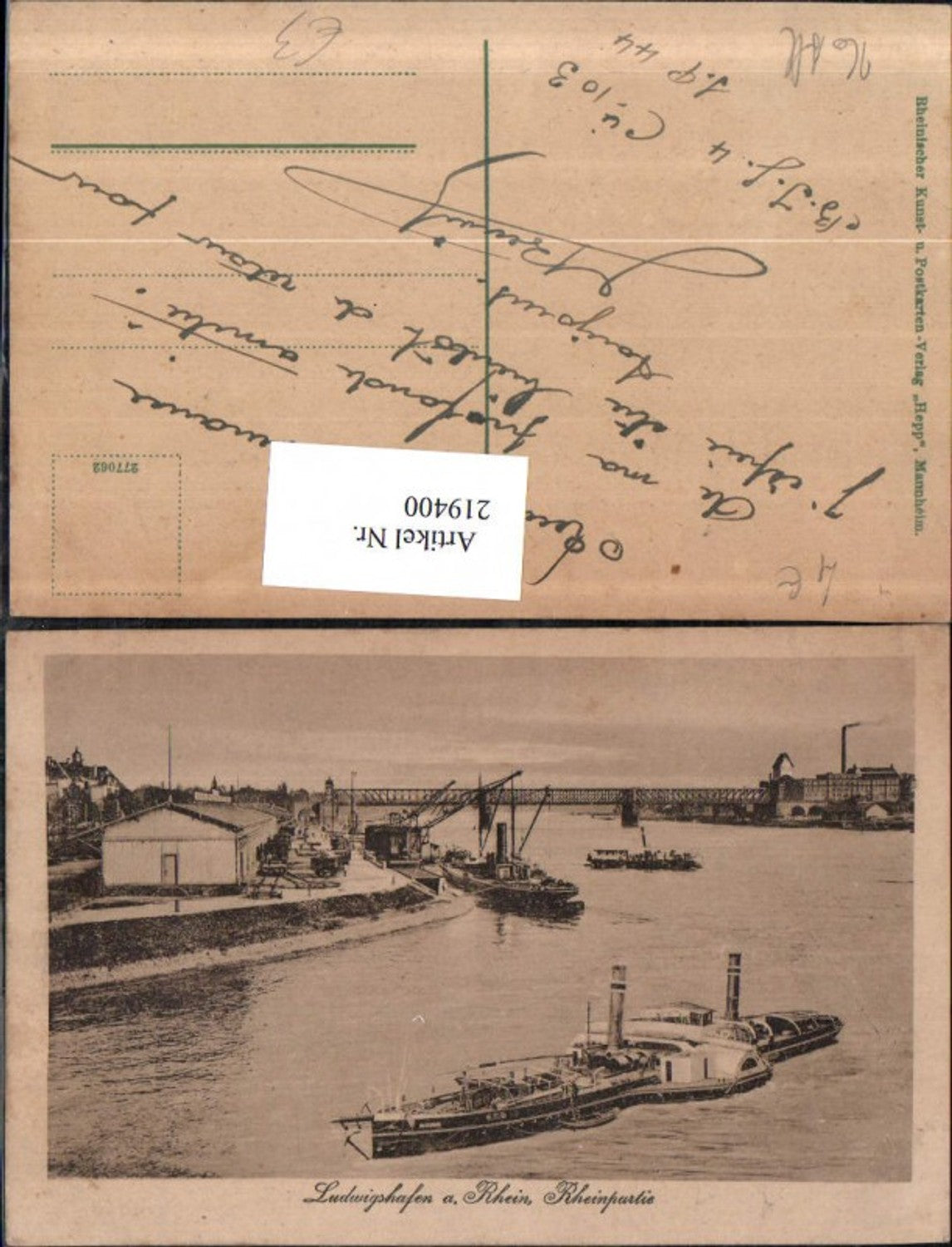 219400,Ludwigshafen a. Rhein Rheinpartie Dampfer Schiff