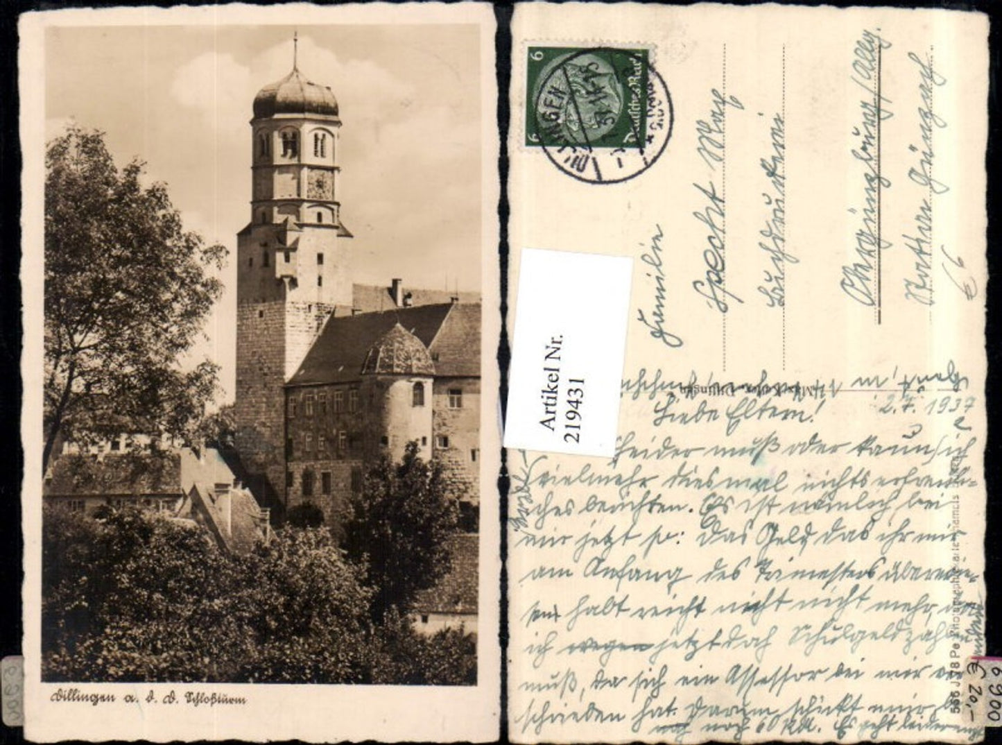 219431,Dillingen a. d. Donau Schlossturm Schloss