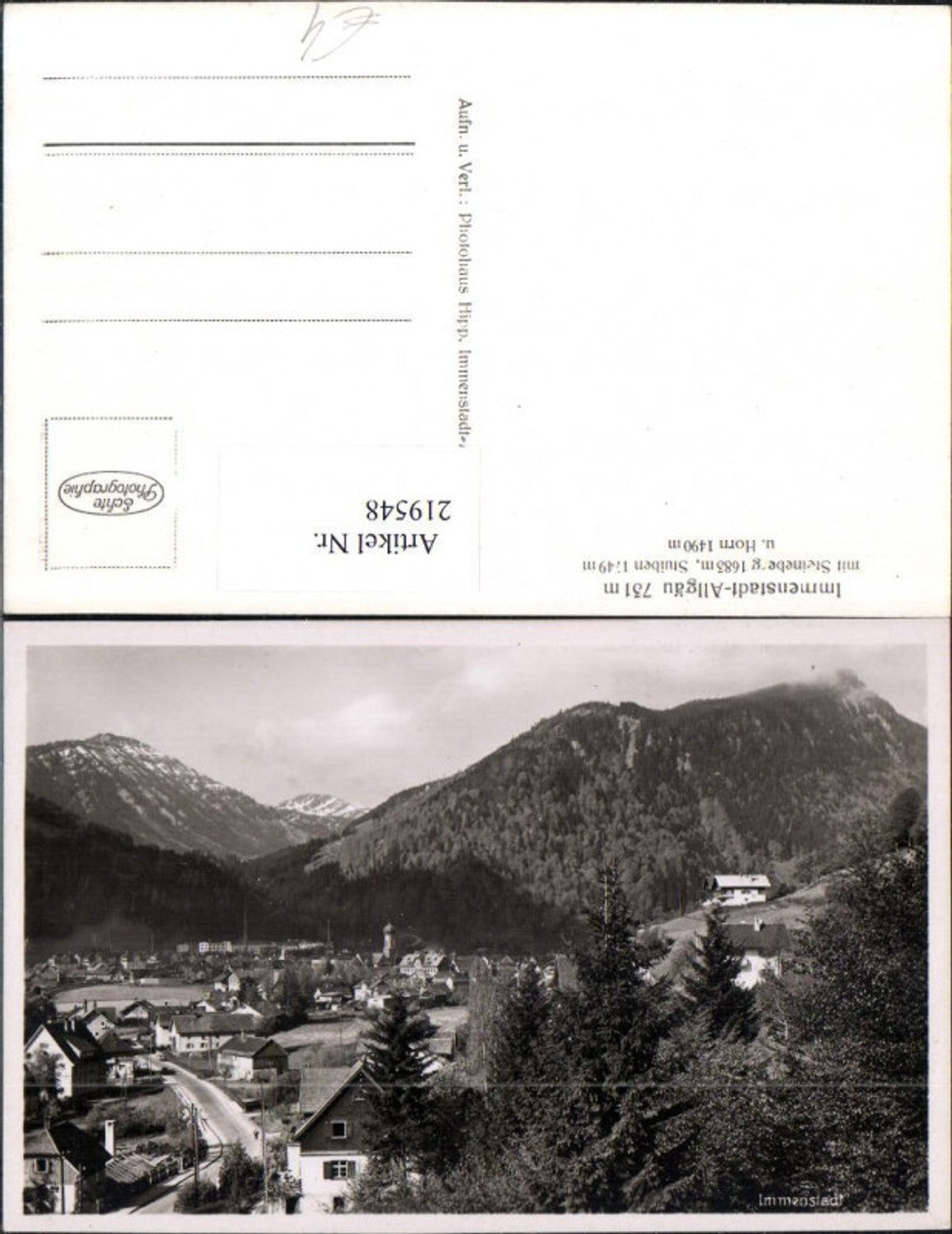 219548,Immenstadt-Allgäu Teilansicht m. Steineberg Stuiben u. Horn