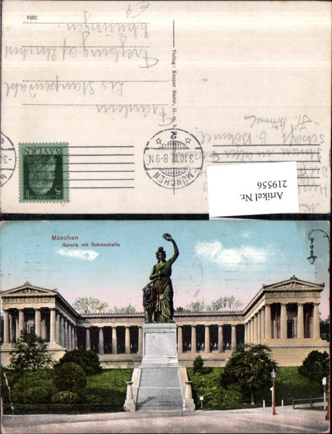 219556,München Bavaria m. Ruhmeshalle