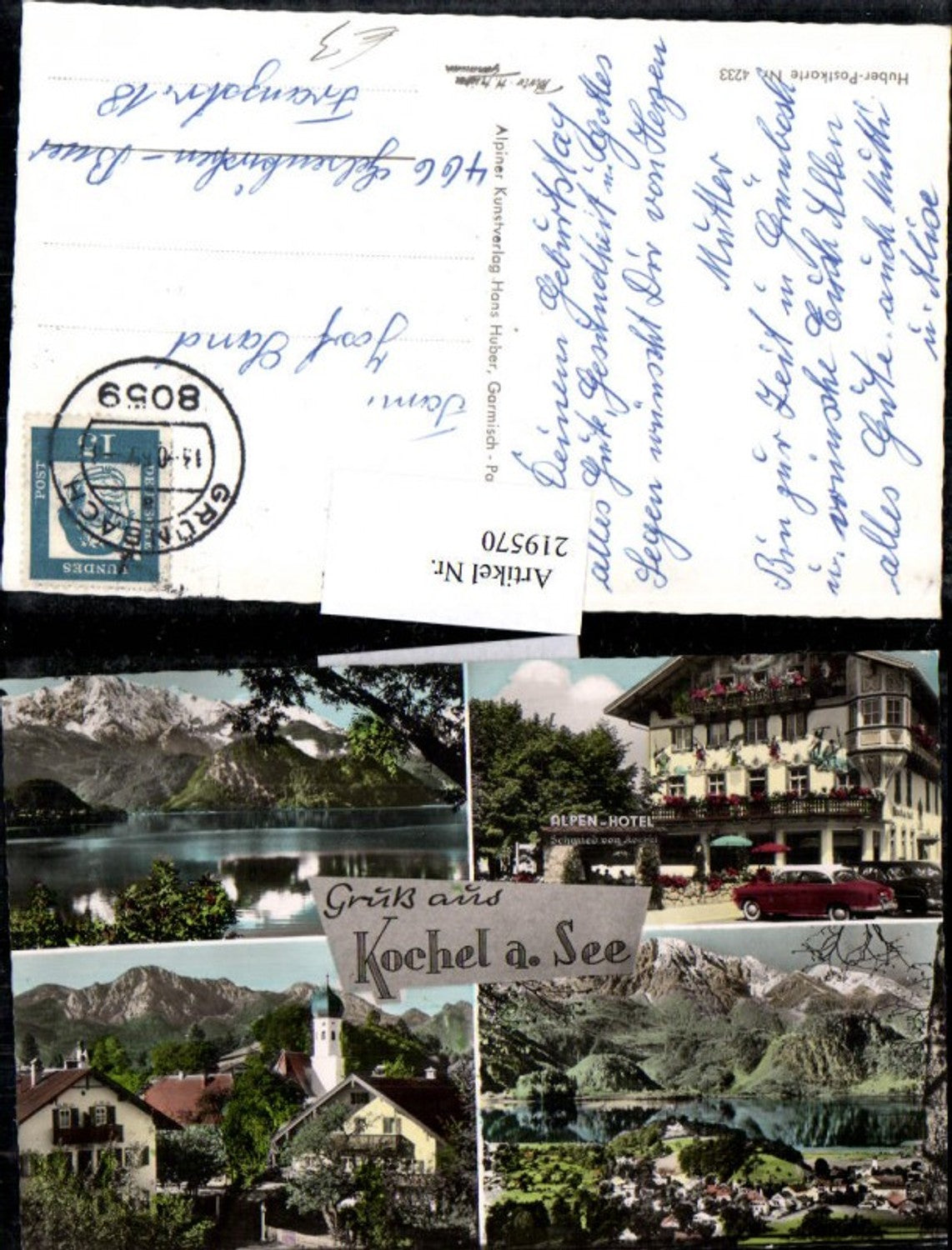 219570,Gruß aus Kochel a. See Totale Alpen-Hotel See Mehrbildkarte