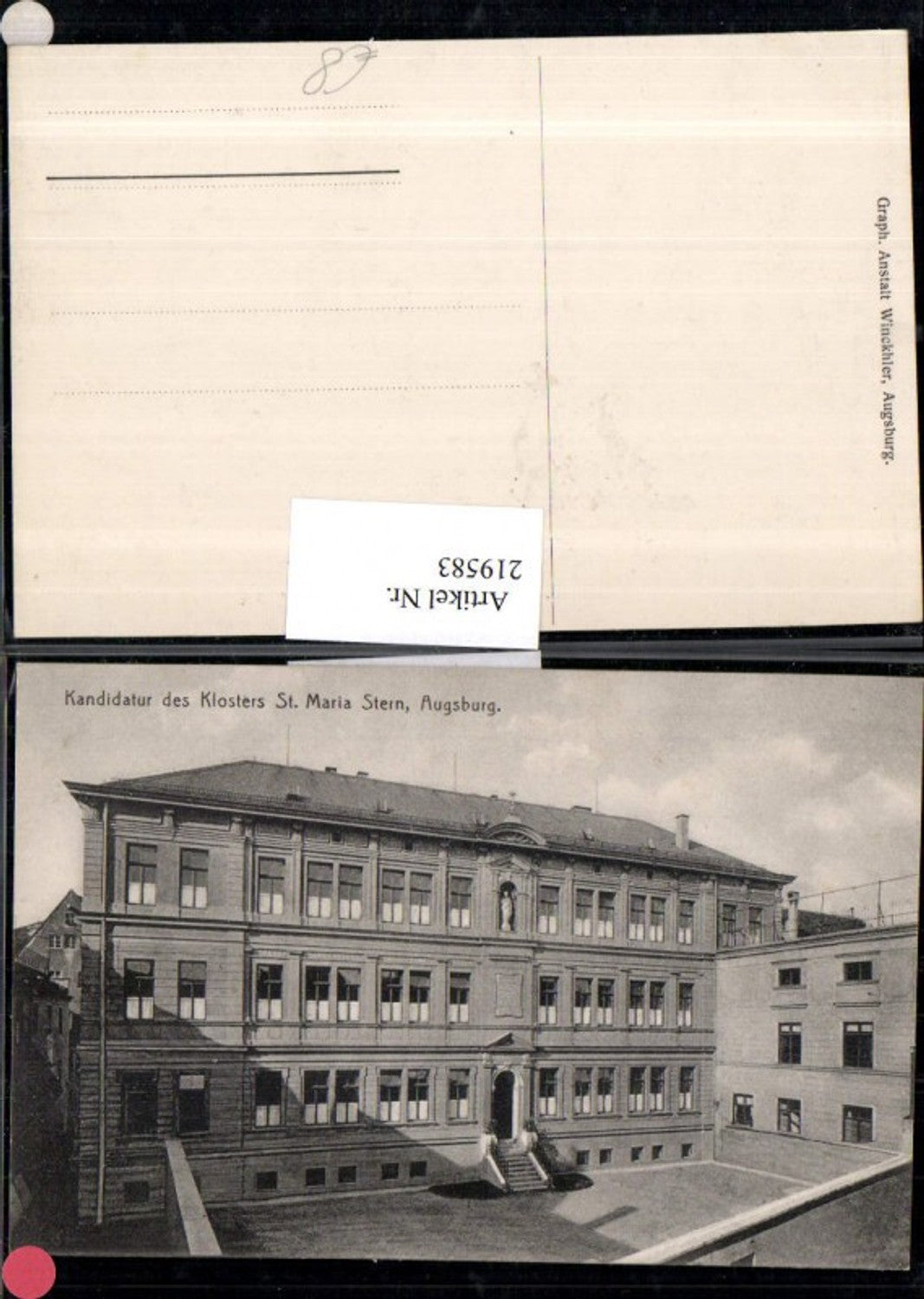 219583,Augsburg Kandidatur des Klosters St. Maria Stern