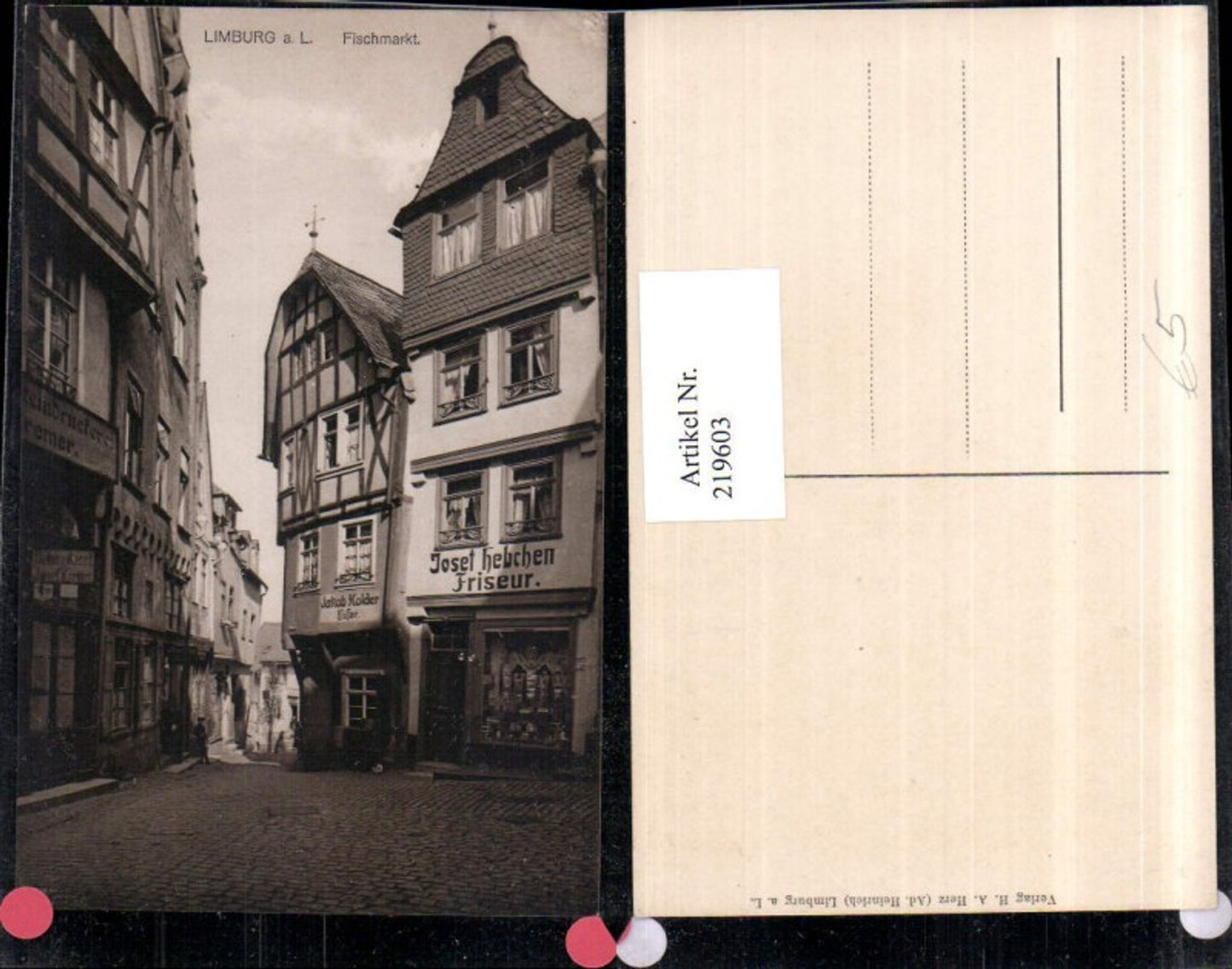 219603,Limburg a. d. Lahn Fischmarkt Straßenansicht Friseur