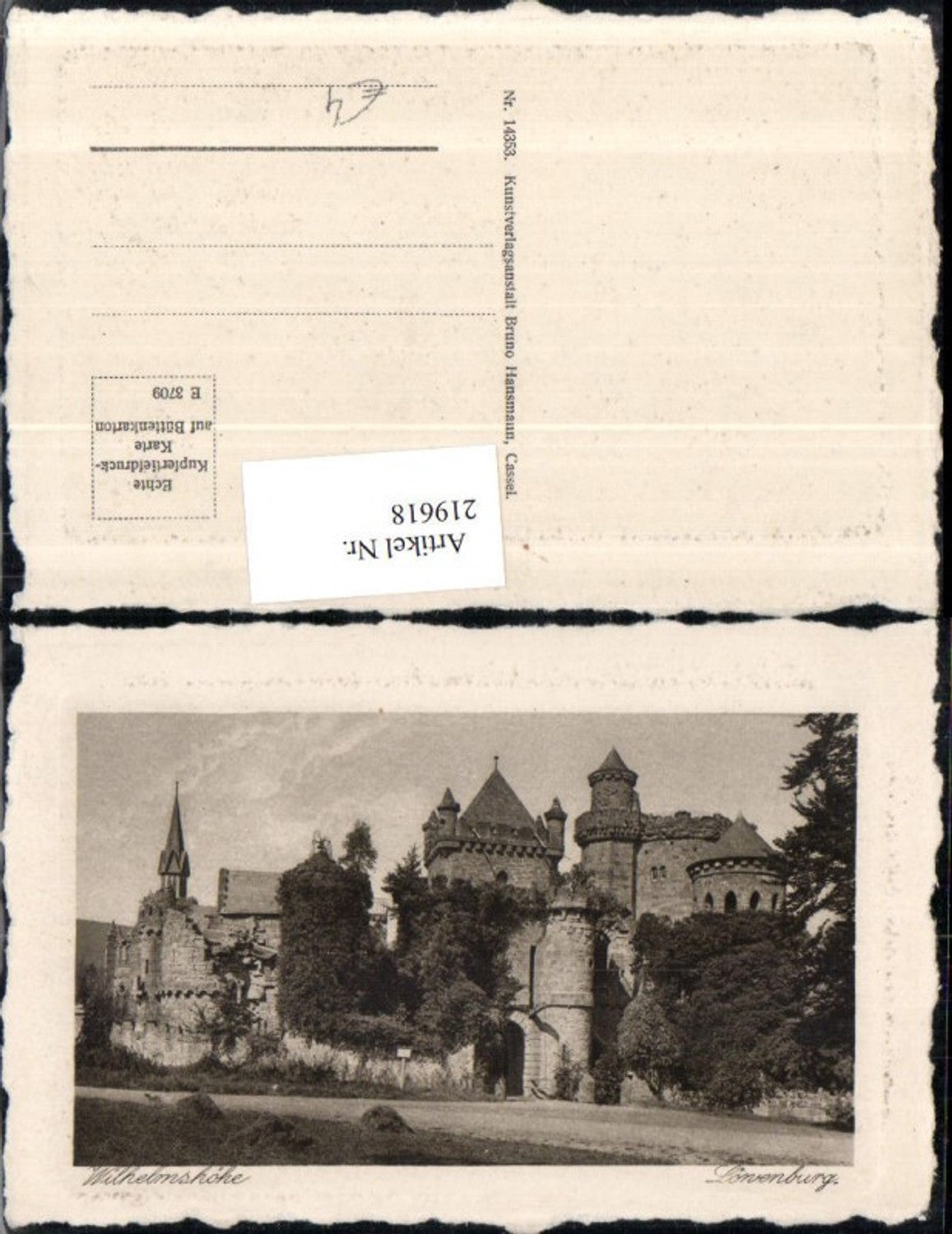 219618,Kassel Wilhelmshöhe Löwenburg Burg