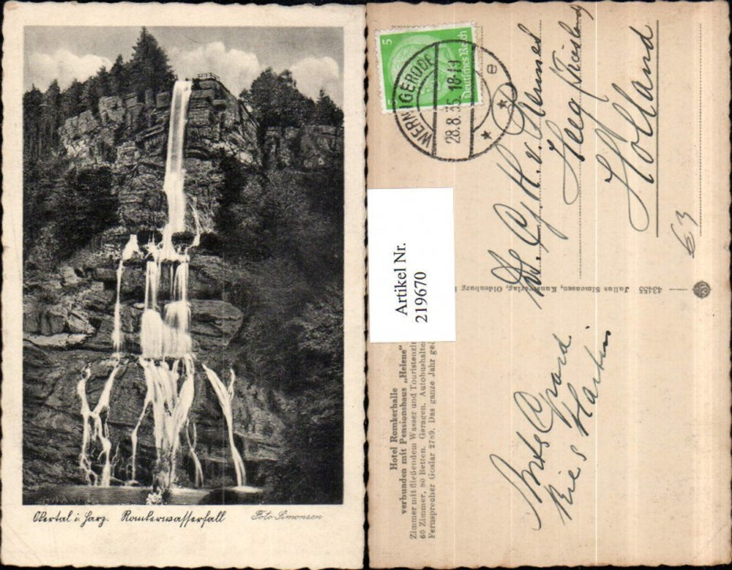219670,Okertal im Harz Romkerwasserfall Wasserfall