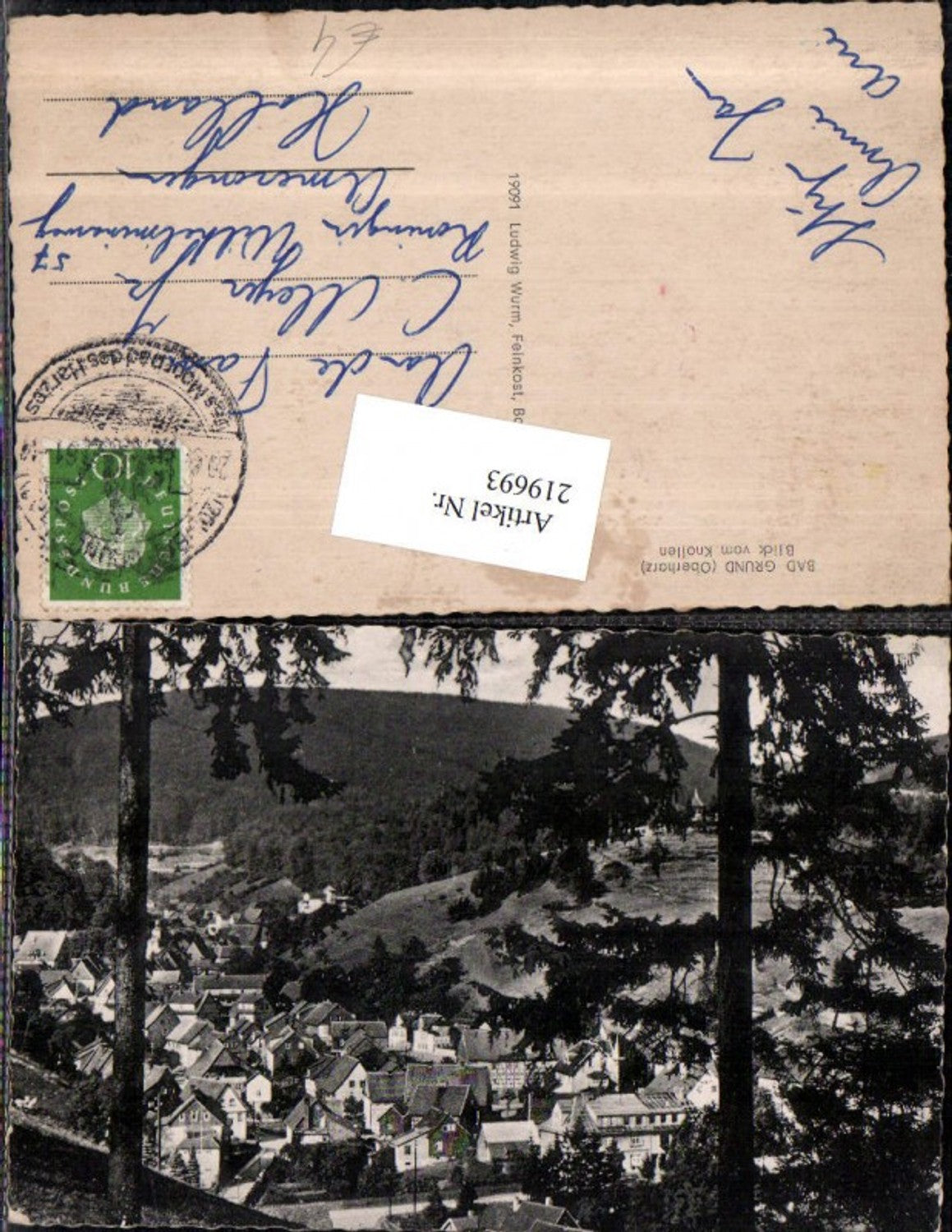 219693,Bad Grund im Oberharz Totale Blick v. Knollen