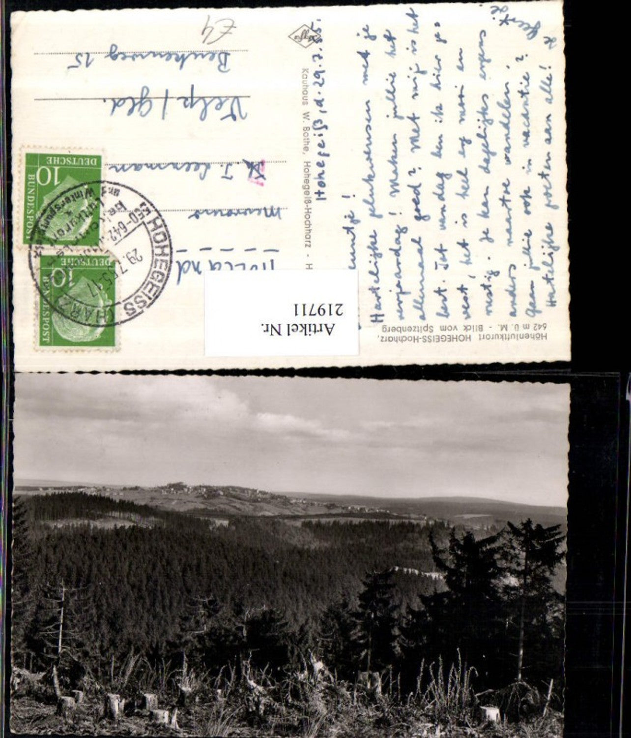 219711,Hohegeiss-Hochharz Blick v. Spitzenberg