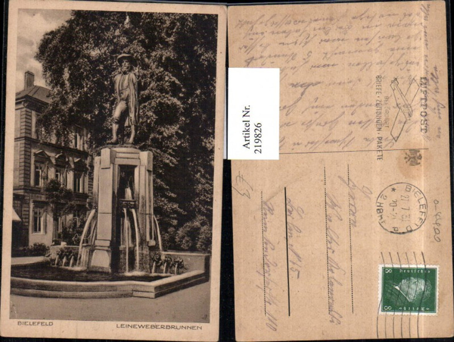 219826,Bielefeld Leineweberbrunnen Brunnen