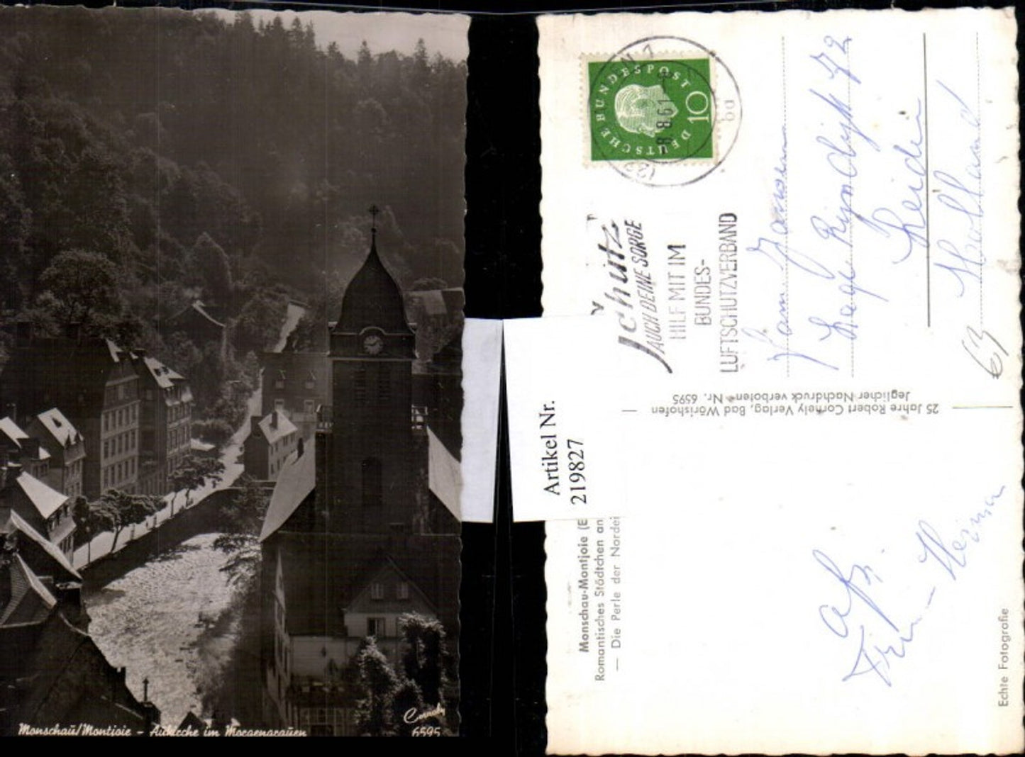 219827,Monschau i. d. Eifel Aukirche im Morgengrauen Kirche