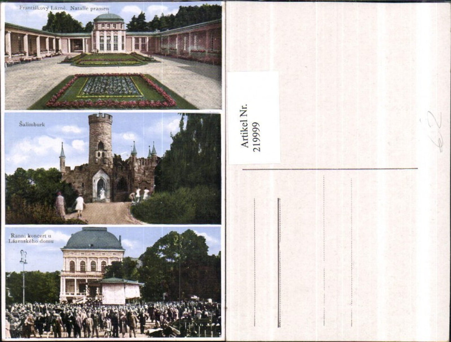 219999,Franzensbad Frantiskovy Lazne Natalie pramen Salimburk Burg Ranni koncert u Lazenskeho domu Konzert