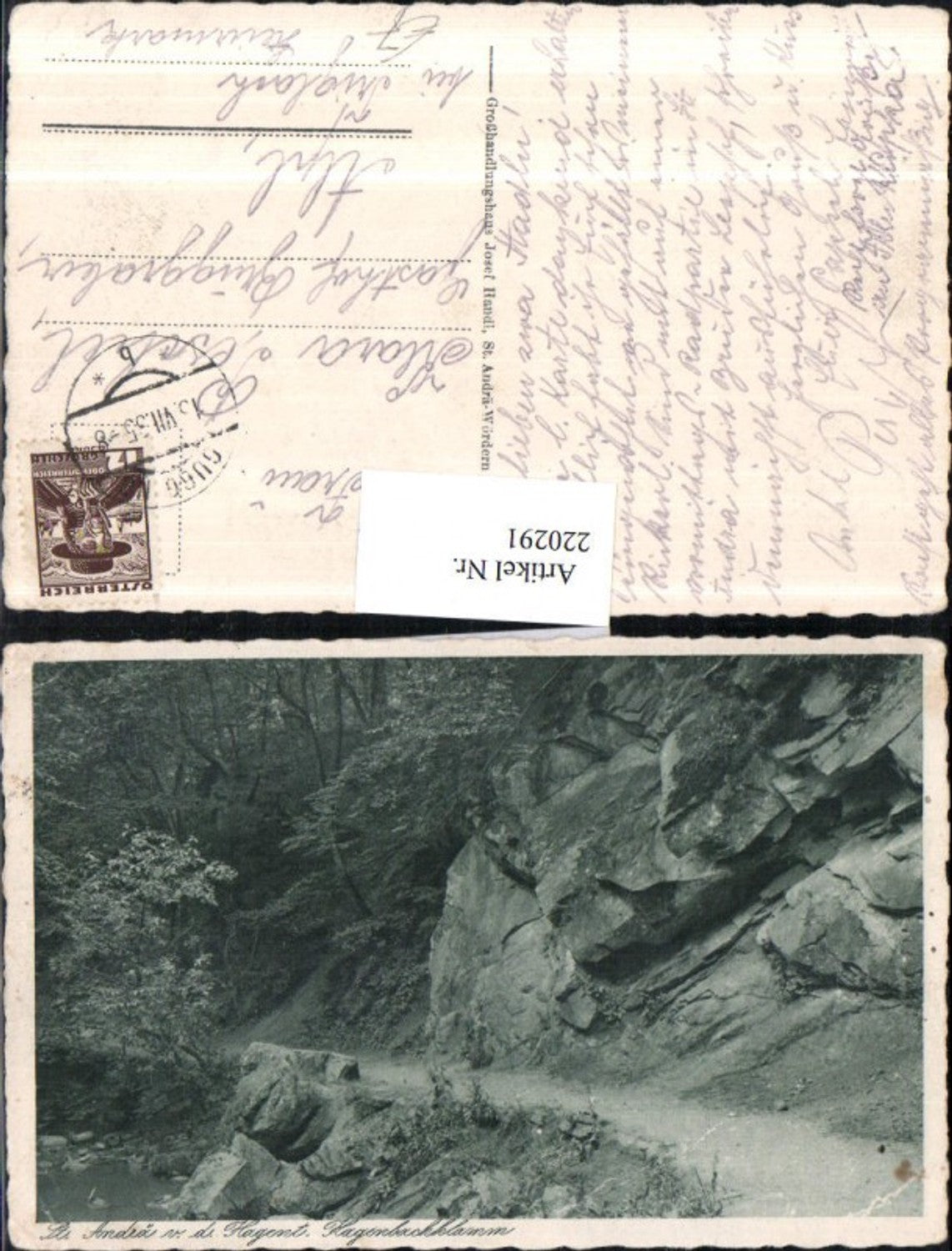 220291,St. Andrä v. d. Hagent Hagenbachklamm Partie