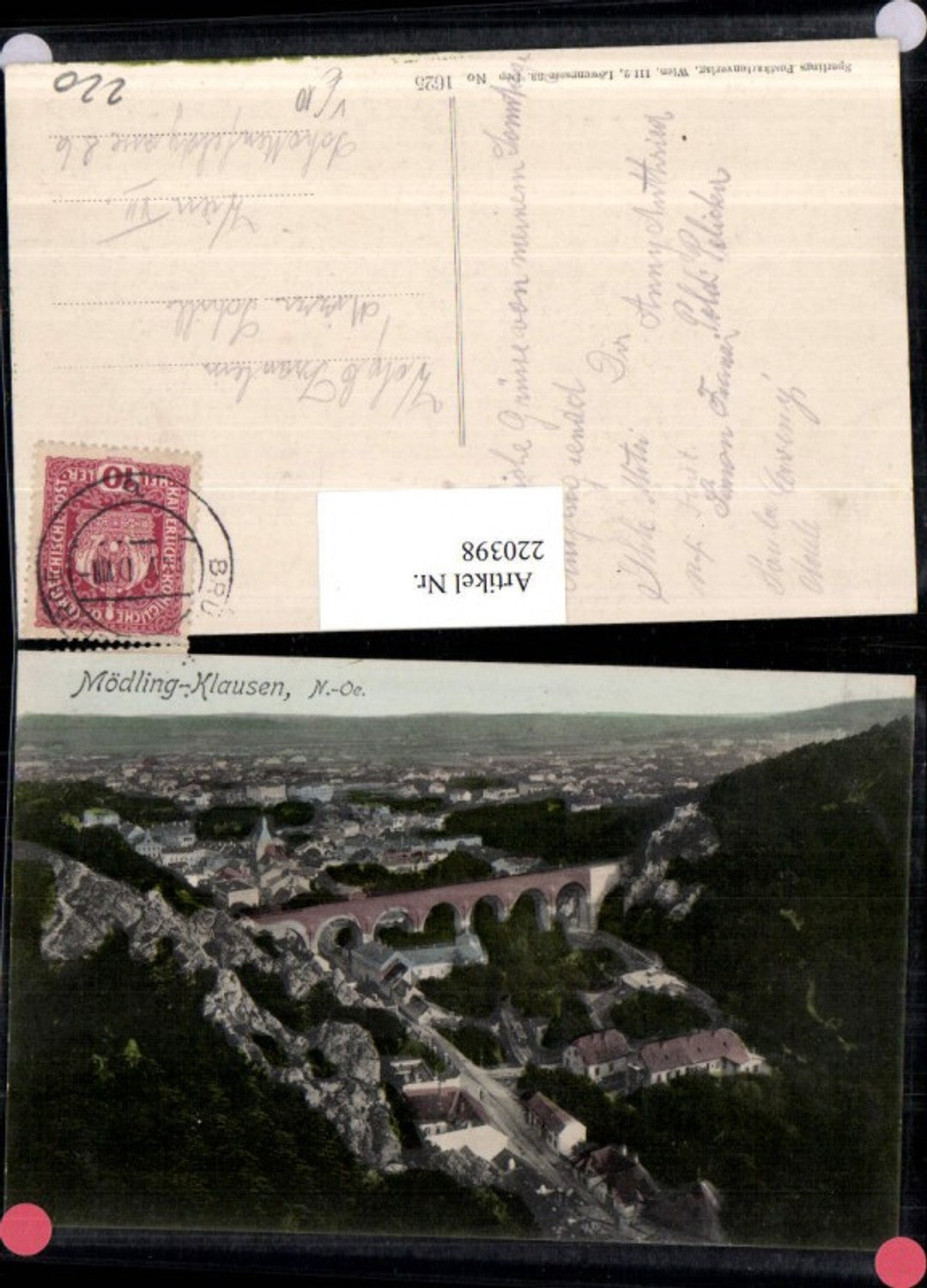 220398,Mödling-Klausen Totale Brücke pub Sperling 1625