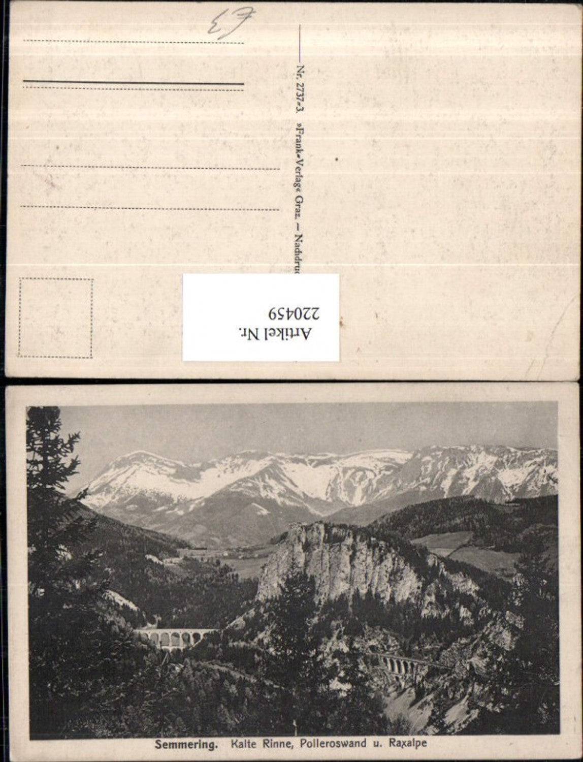 220459,Semmering Kalte Rinne Polleroswand u. Raxalpe