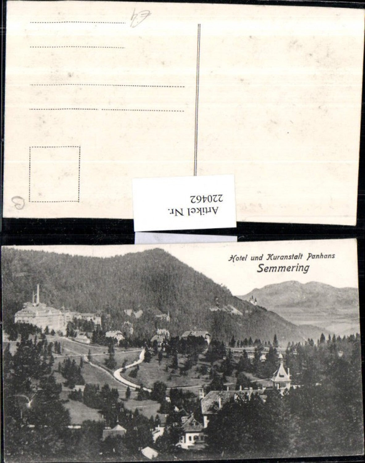 220462,Semmering Hotel u. Kuranstalt Panhans