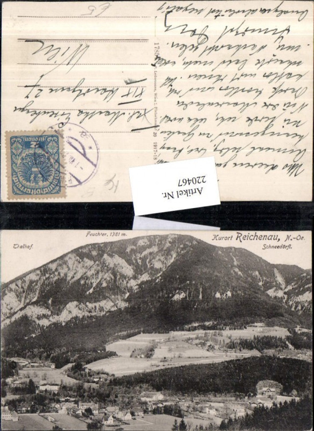 220467,Reichenau Totale m. Feuchter Schneedörfl u. Thalhof