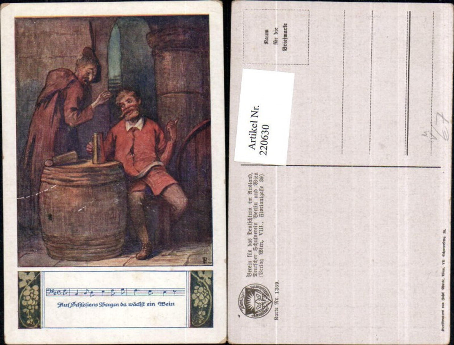220630,Deutscher Schulverein 1369 Männer Weinfass Fass Wein