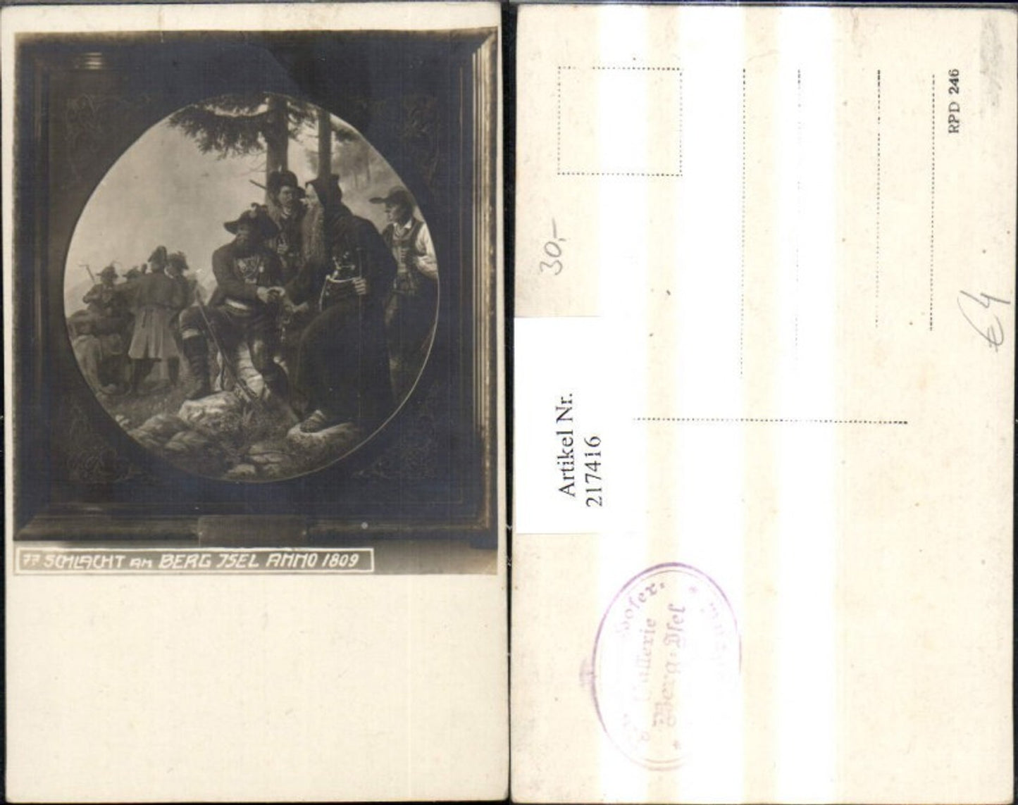 217416,Foto Ak Gemälde Innsbruck Schlacht a. Berg Isel anno 1809 Andreas Hofer