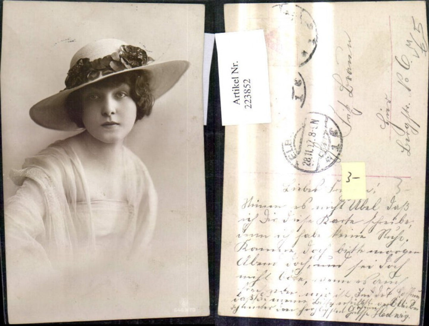 217547,Kinder Foto Ak Mädchen m. Hut Portrait pub RPH SBW 6469/70