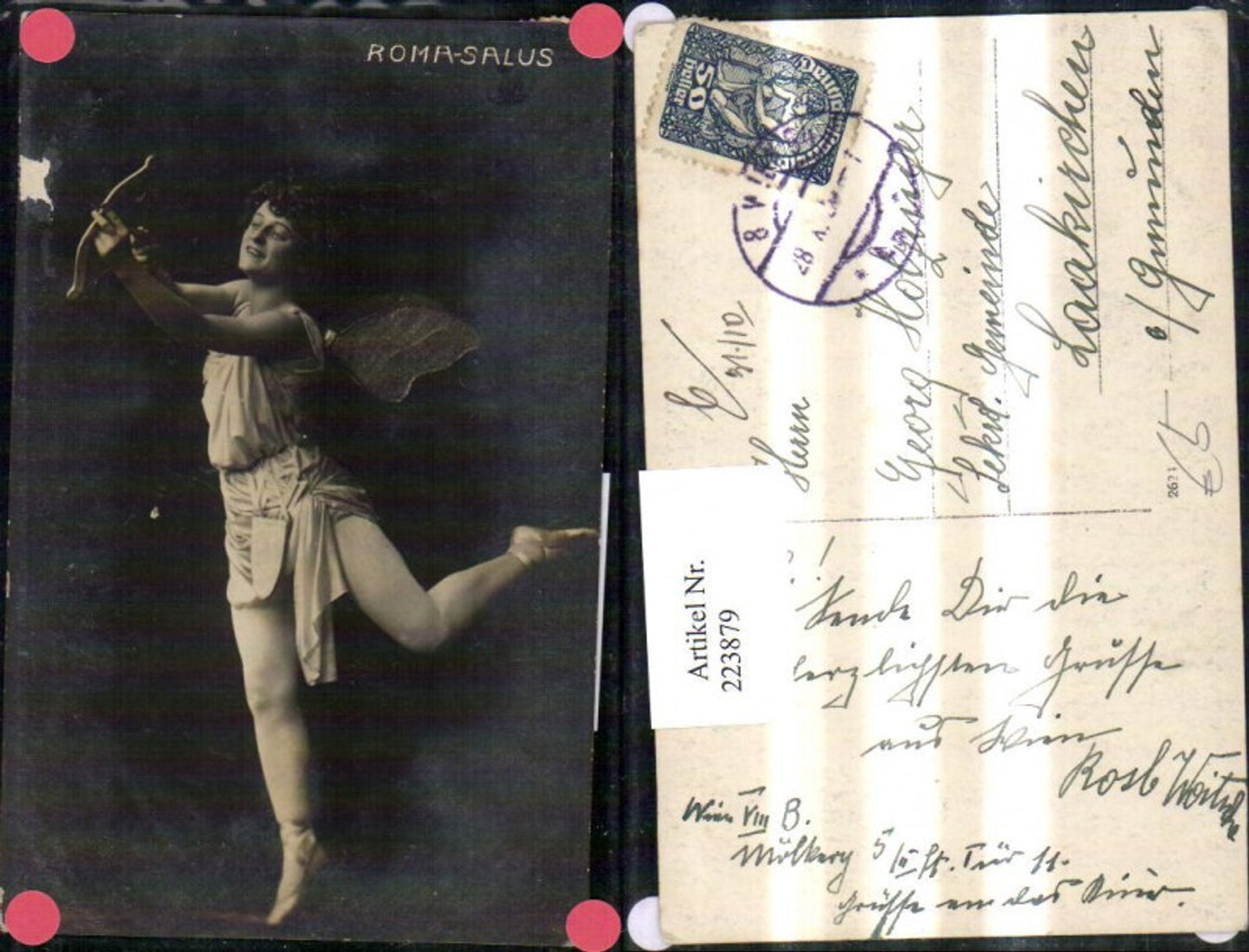 223879,Frau a. Amor Mode Pfeil u. Bogen Kostüm Romasalus