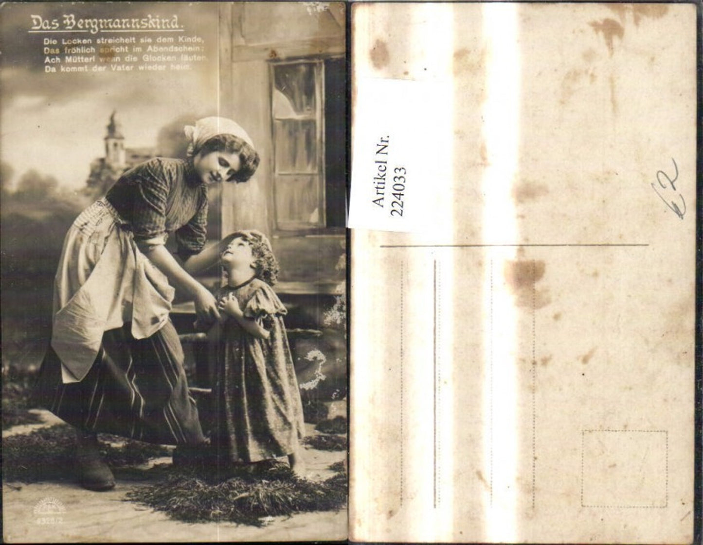 224033,Frau m. Kind Das Bergmannskind Spruch Text