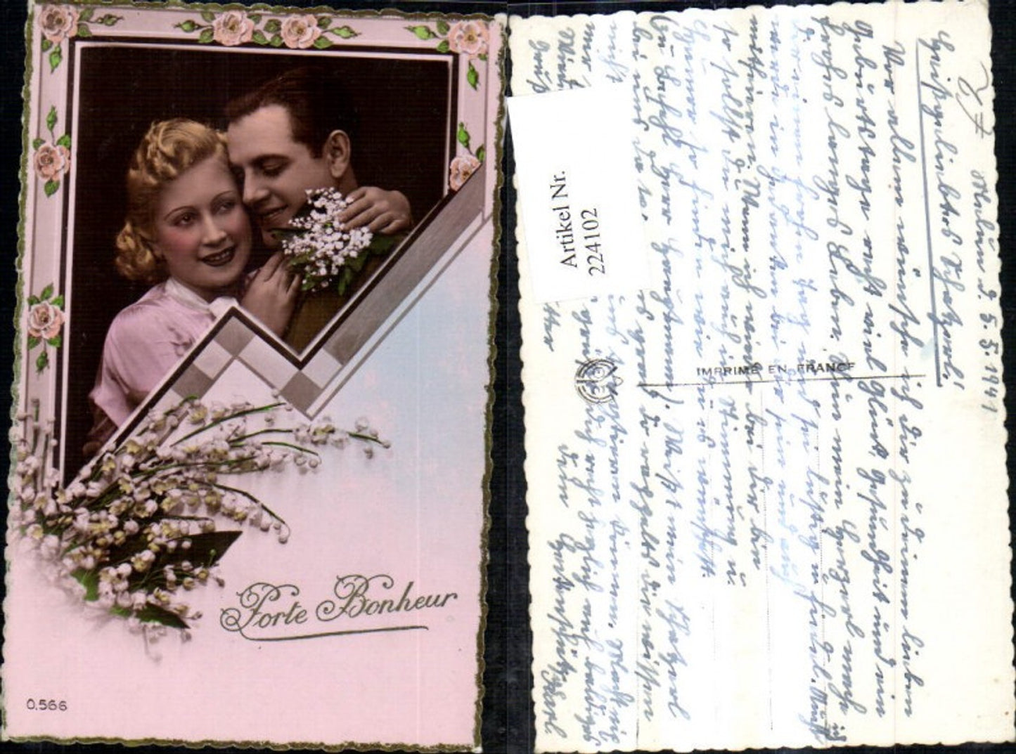 224102,Liebe Liebespaar Umarmung Passepartout Blumen Rosen Porte Bonheur