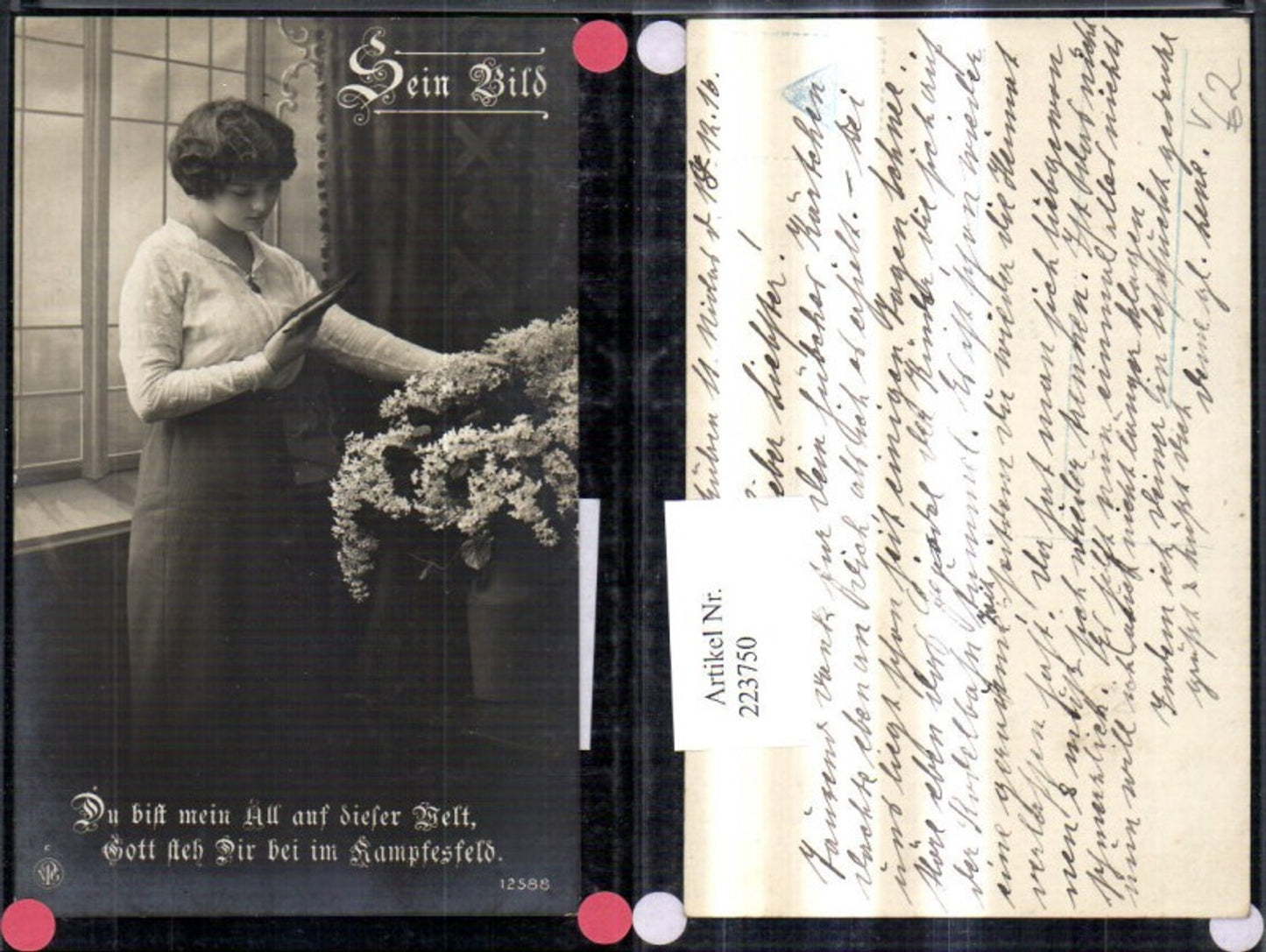 223750,Liebe Frau m. Bild Bilderrahmen Sein Bild Spruch Text pub NPG 12588