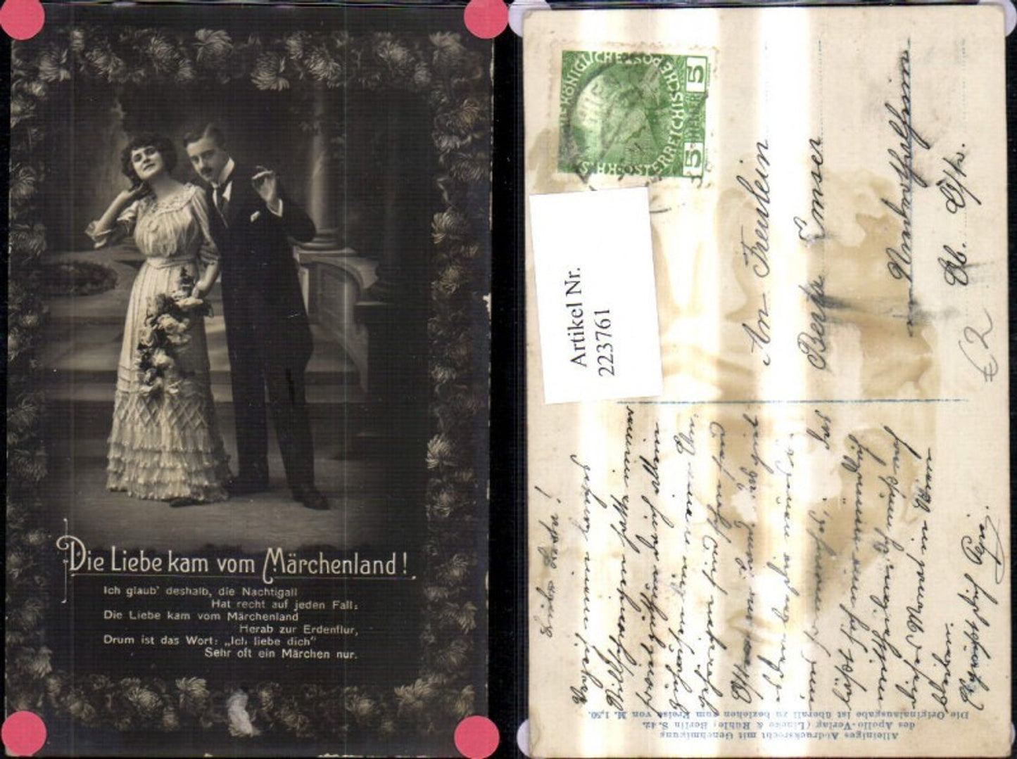 223761,Liebe Liebespaar Die Liebe kam v. Märchenland Spruch Text