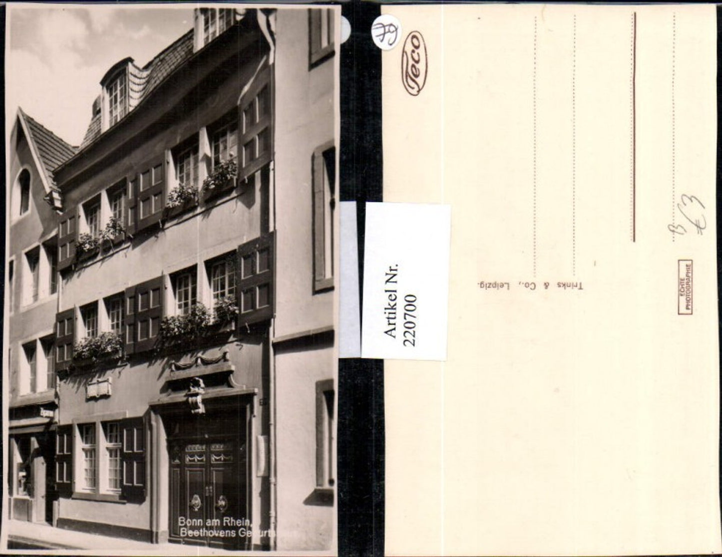 220700,Bonn a. Rhein Beethoven Geburtshaus Hausansicht