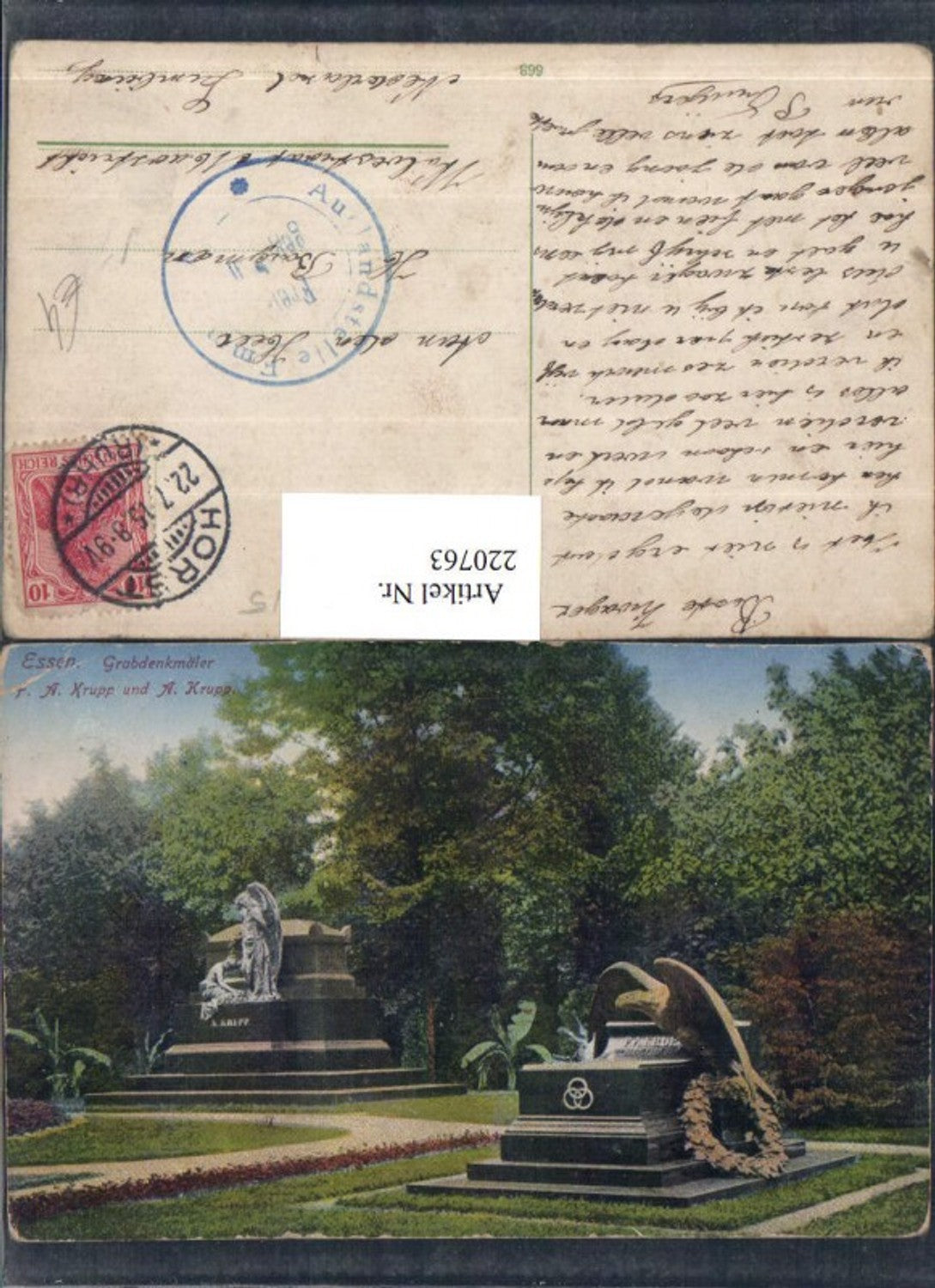 220763,Essen Grabdenkmäler F. A. Krupp u. A. Krupp Gräber