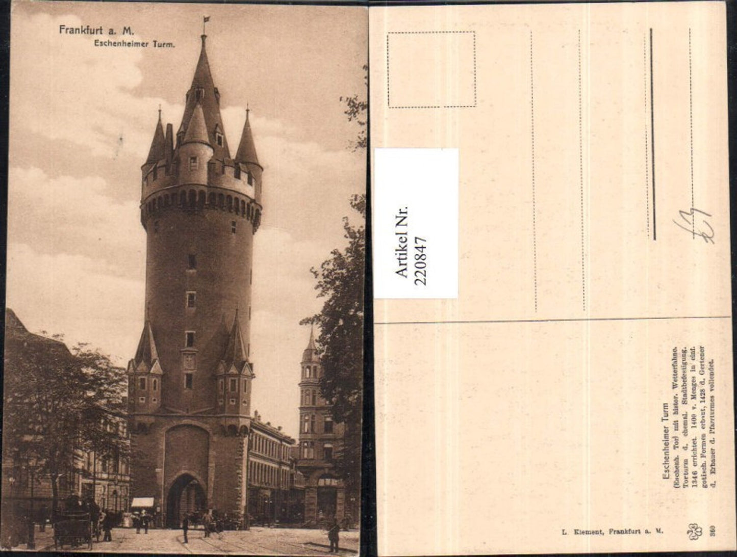 220847,Frankfurt a. Main Eschenheimer Turm