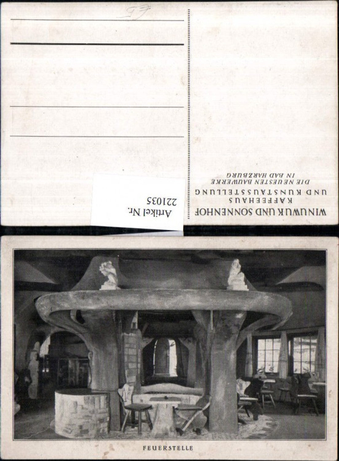 221035,Bad Harzburg Winuwuk u. Sonnenhof Kaffeehaus u. Kunstausstellung Feuerstelle