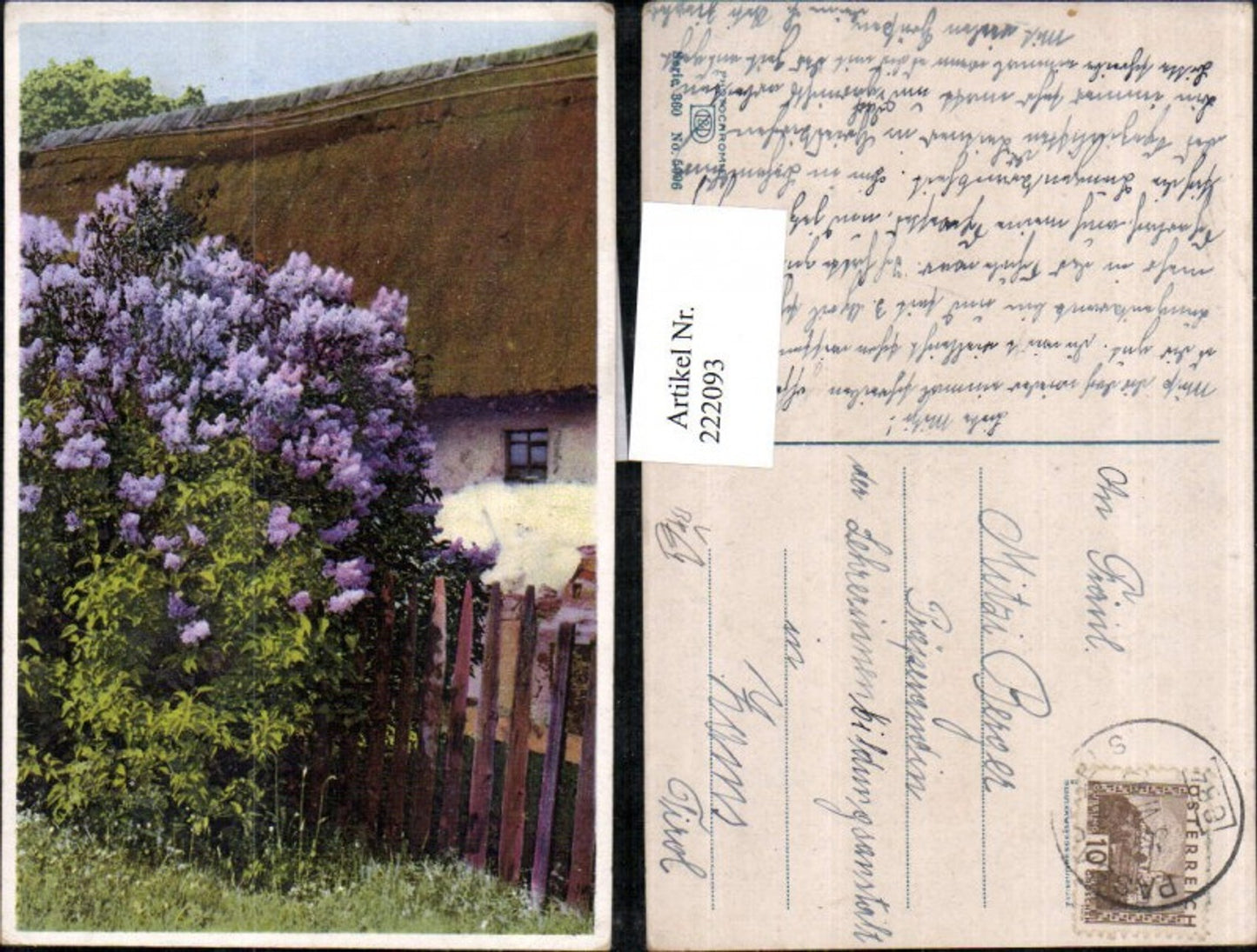 222093,Photochromie Nenke & Ostermaier 360/5096 Flieder Partie Bahnpost Zug 684