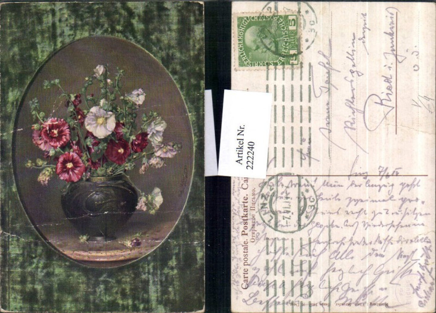 222240,Theo Stroefer Verlag 765 Vase Blumen Herbst-Anemonen