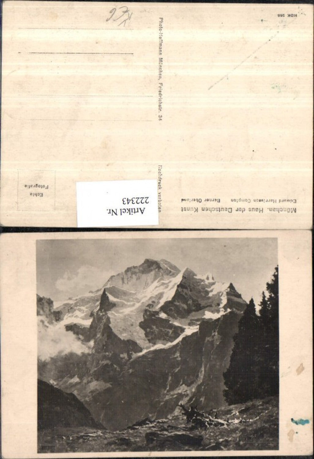 222343,Haus der Deutschen Kunst HDK 255 Künstler Edward Harrisson Compton Berner Oberland Bergkulisse