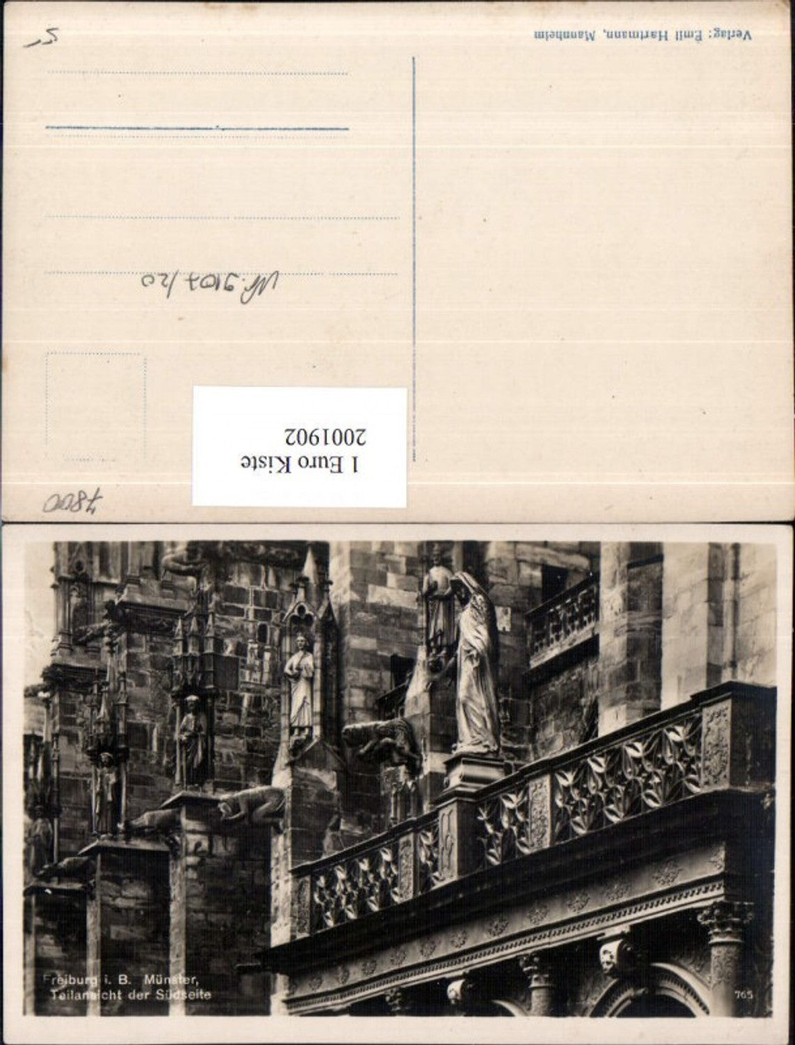 2001902,Freiburg im Breisgau Münster Teilansicht d. Südseite