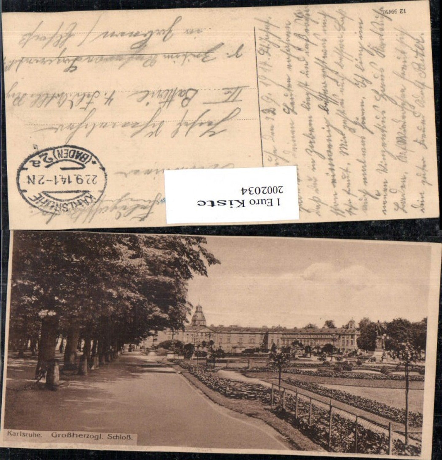 2002034,Karlsruhe Großherzogliches Schloss Partie
