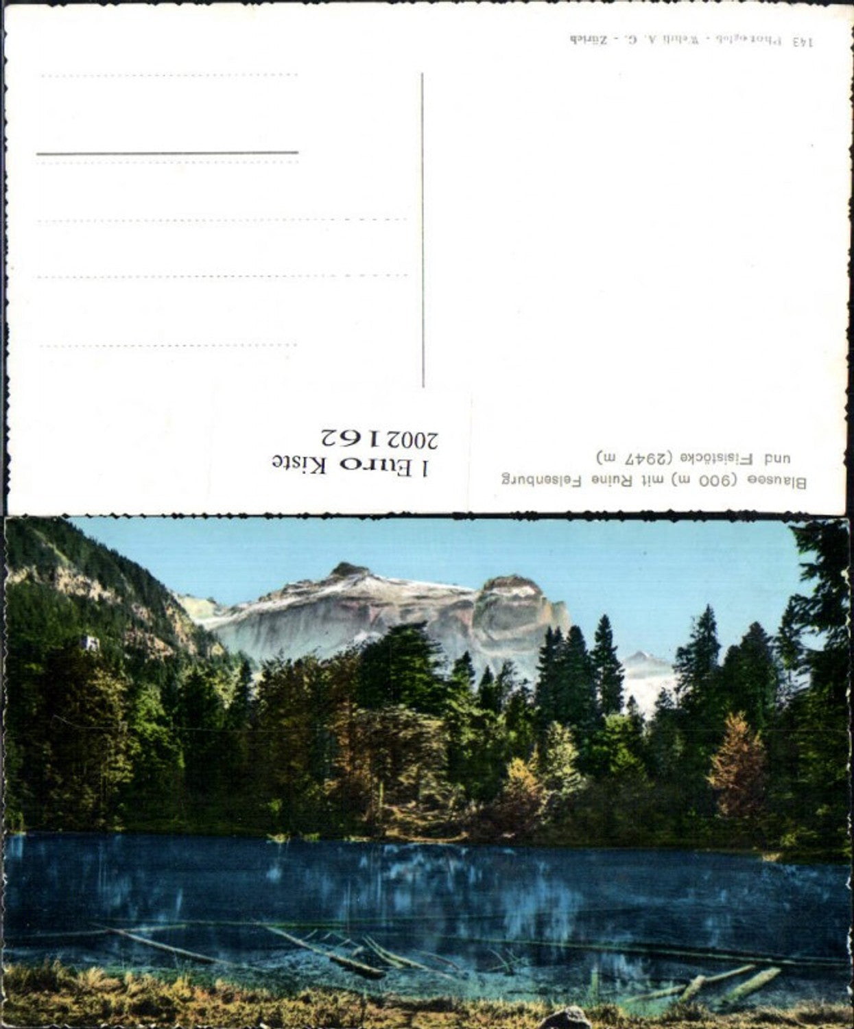 2002162,Blausee See m. Ruine Felsenburg u. Fisistöcke b. Kandergrund