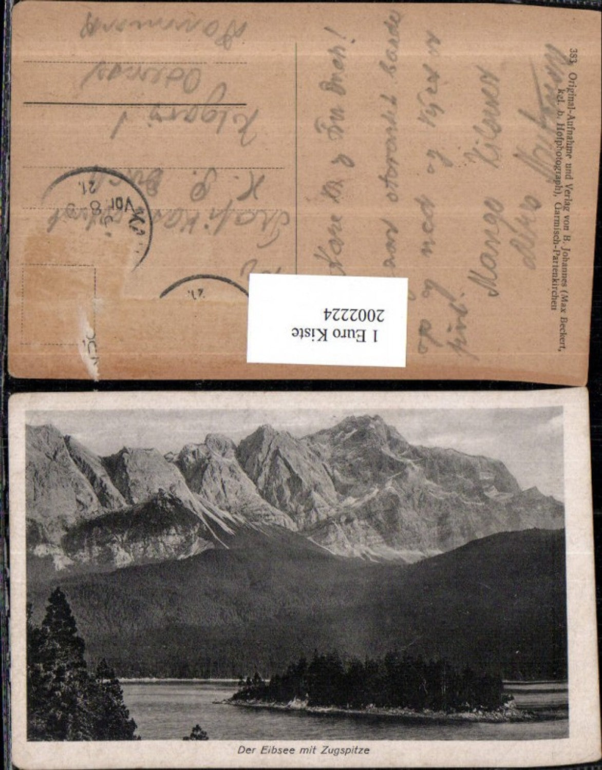2002224,Der Eibsee m. Zugspitze Bergkulisse