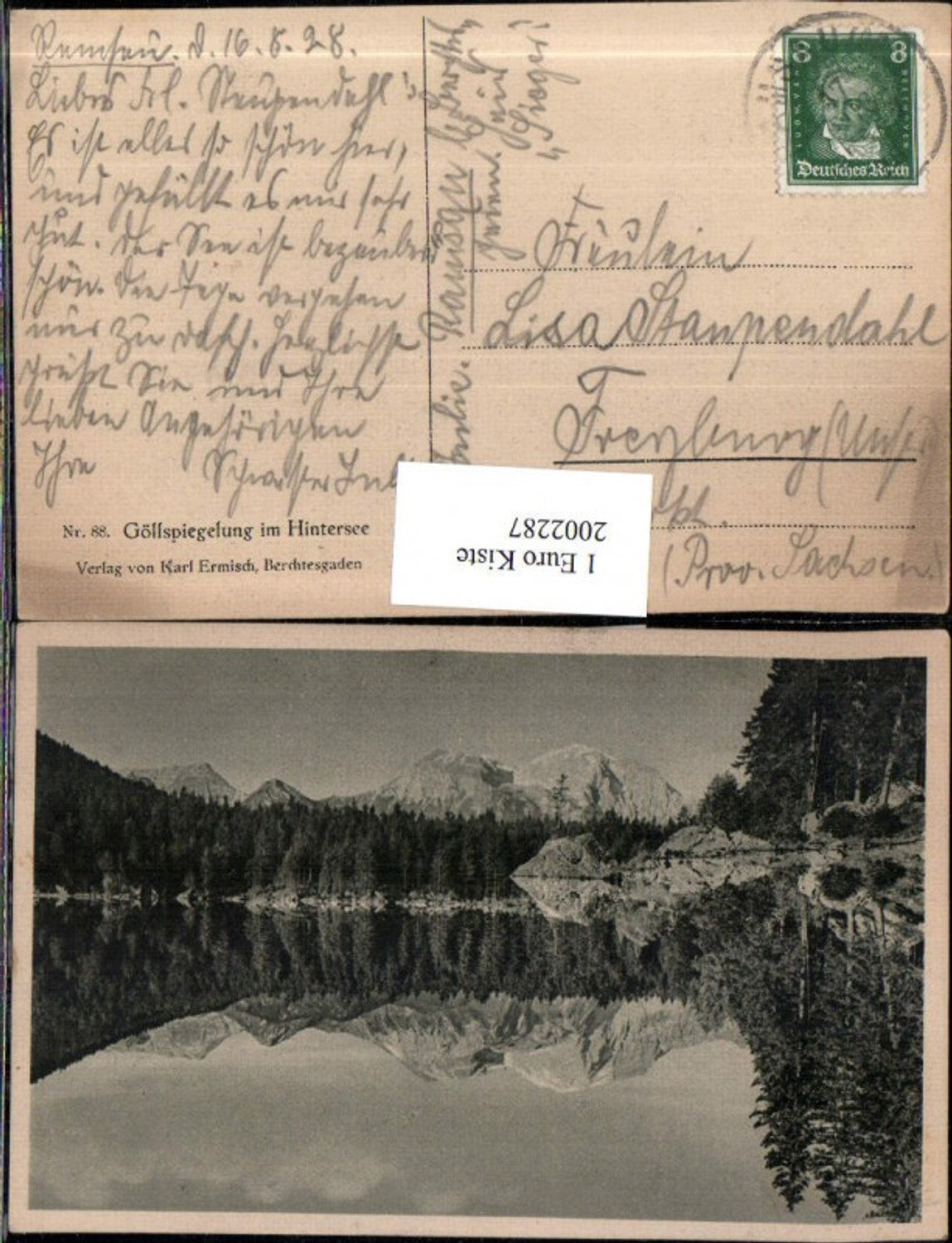 2002287,Göllspiegelung im Hintersee See Partie