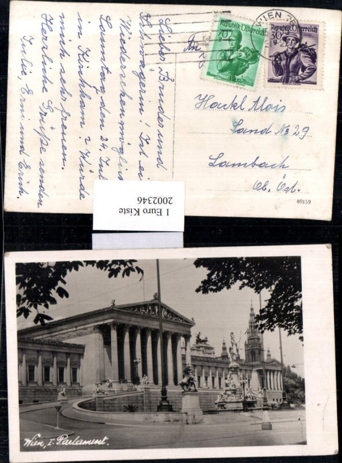 2002346,Wien 1 Parlament m. Brunnen