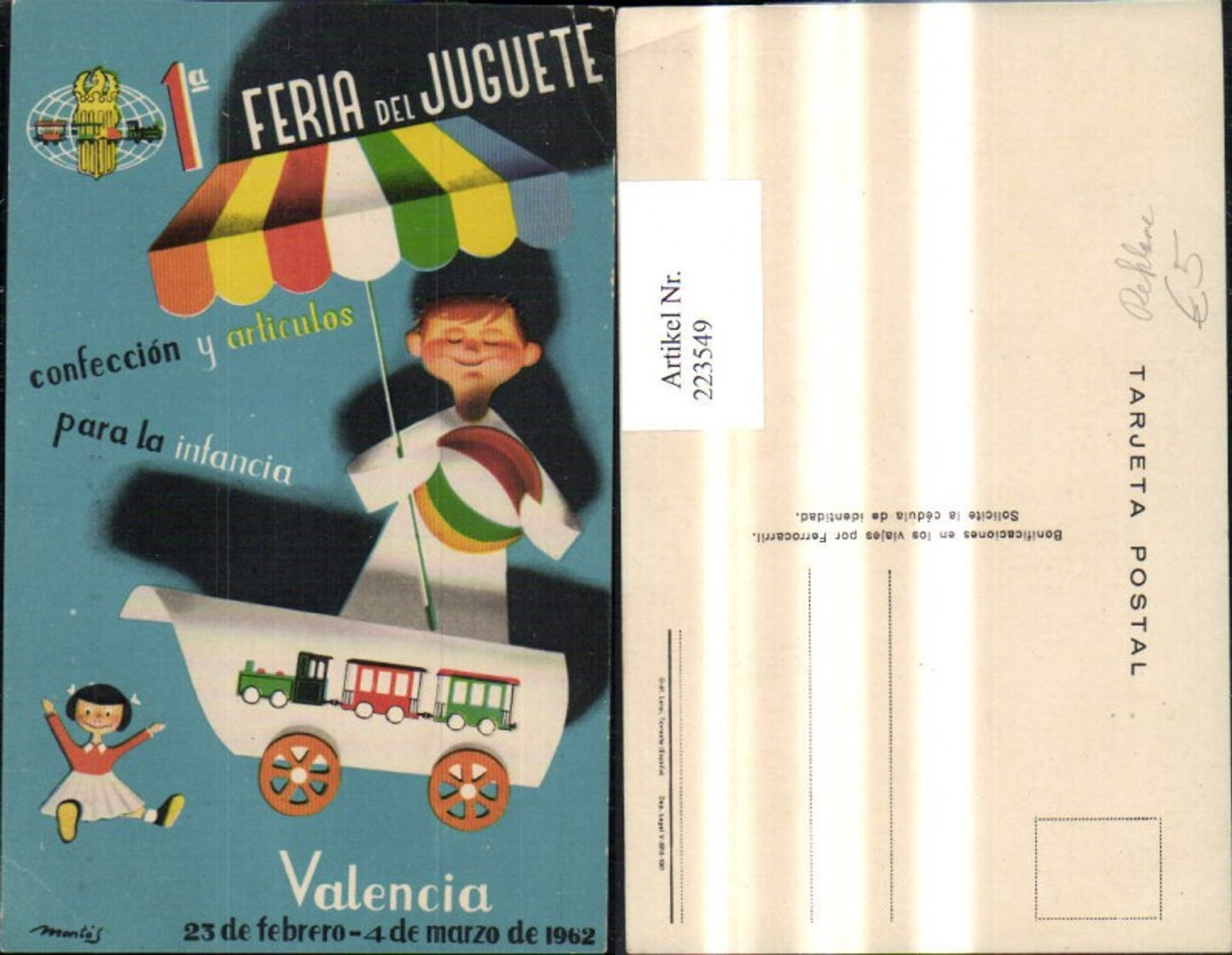 223549,Reklame Ak 1a Feria del Juguete Spielzeug Valencia