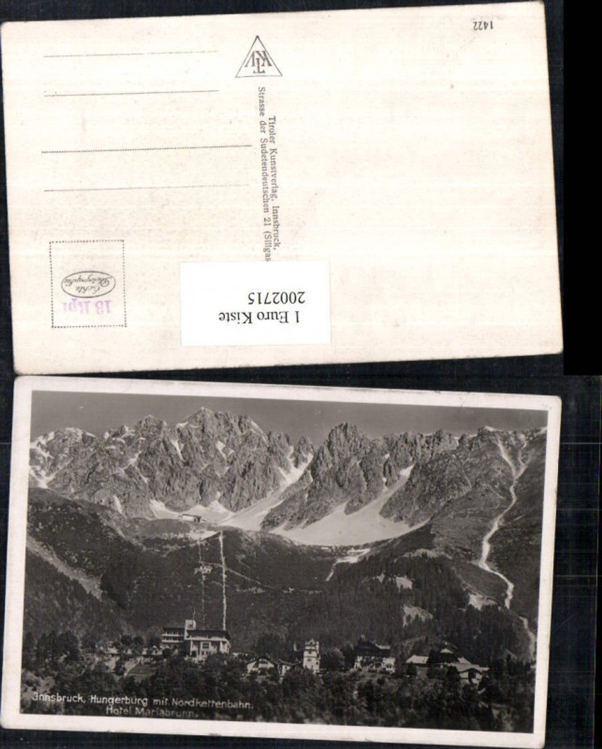 2002715,Innsbruck Hungerburg m. Nordkettenbahn Hotel Mariabrunn