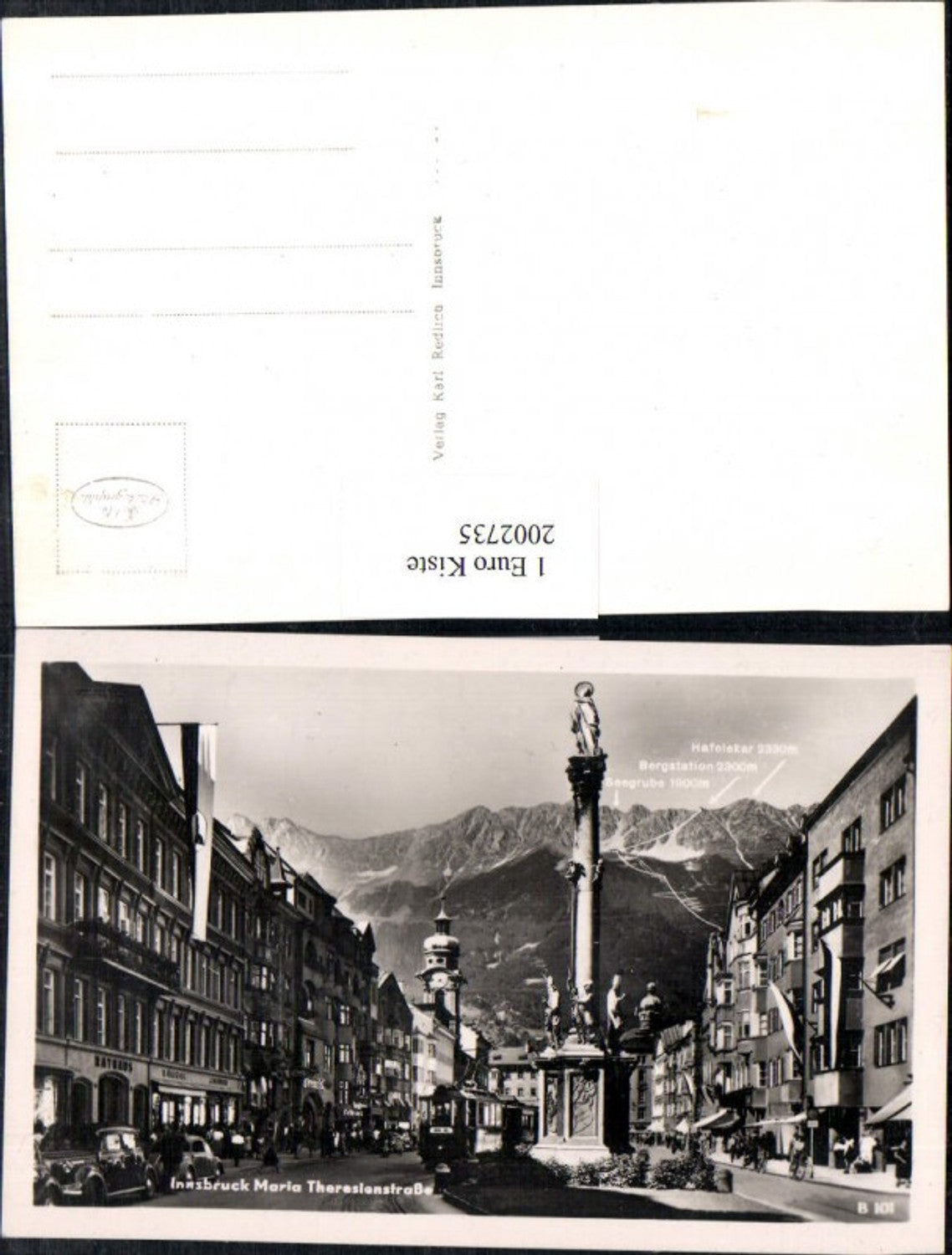 2002735,Innsbruck Maria Theresienstraße m. Annasäule Hafelekar