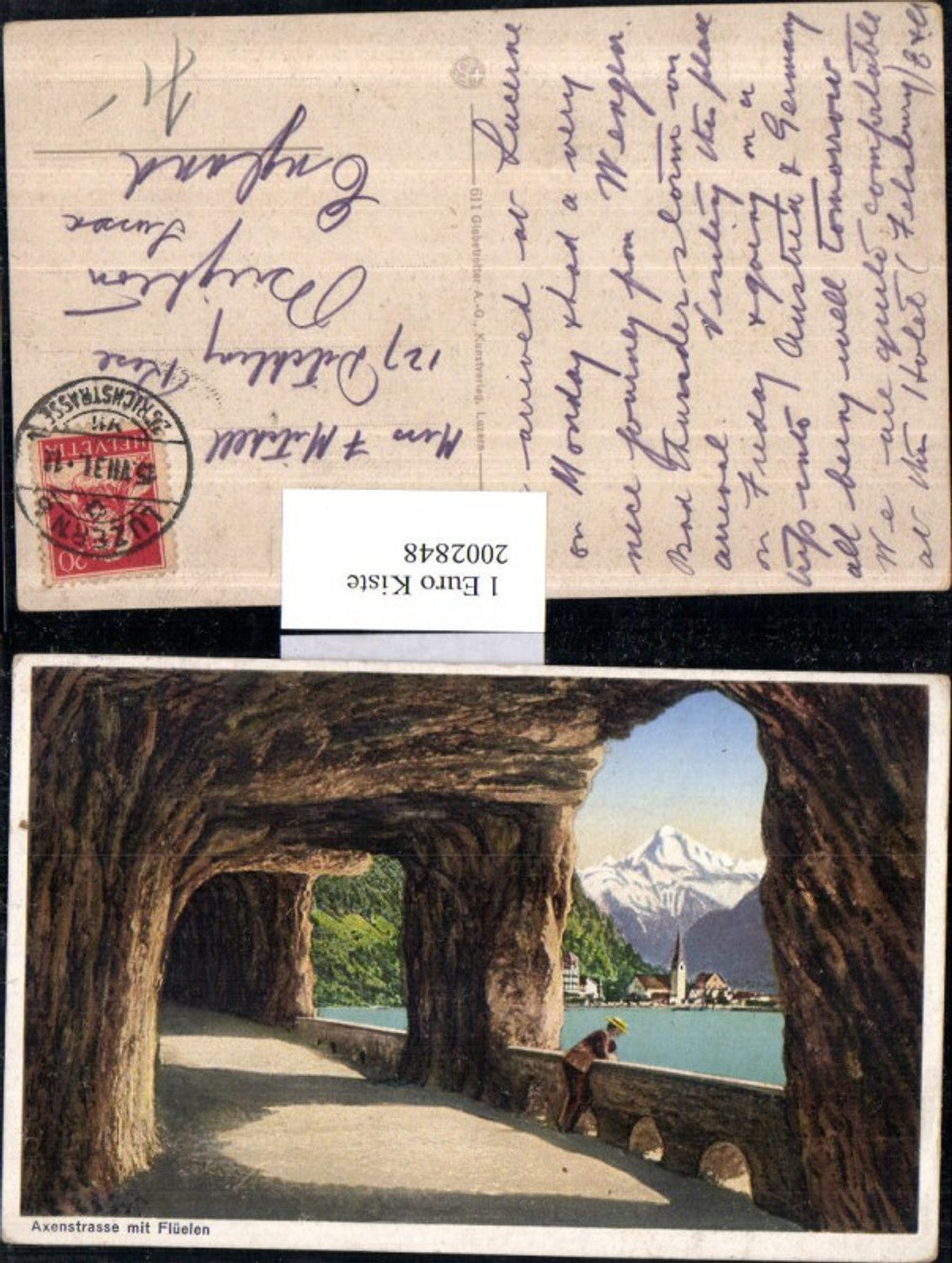 2002848,Axenstraße m. Flüelen Tunnel Straßenansicht