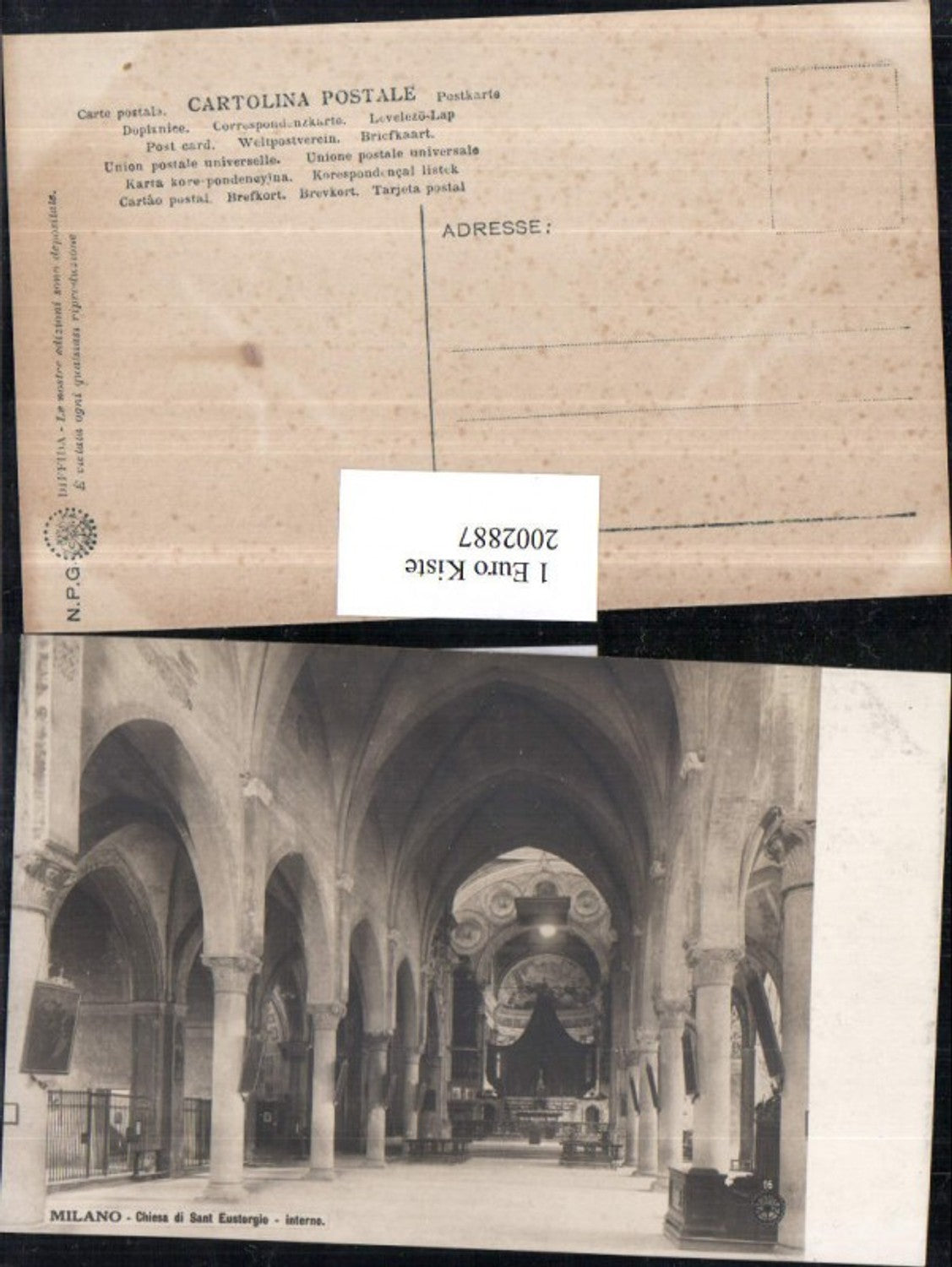 2002887,Milano Chiesa di Sant Eustorgio Innenansicht