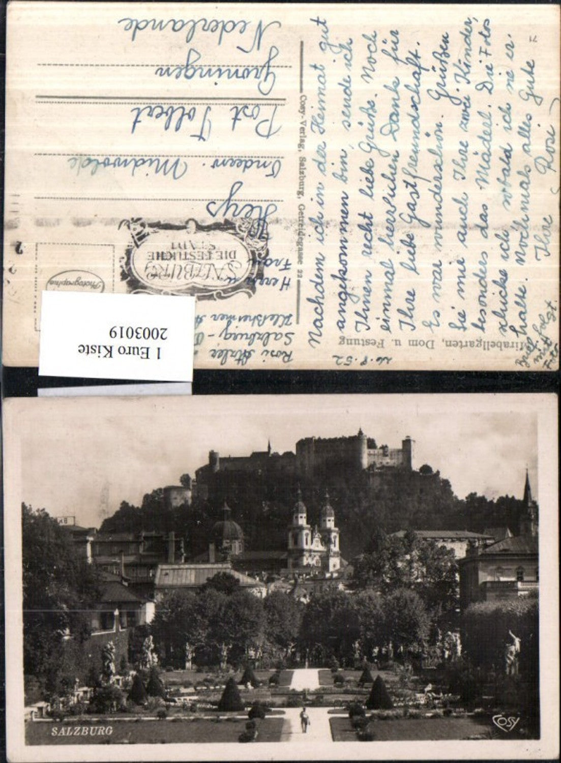 2003019,Salzburg Mirabellgarten Garten m. Dom u. Festung