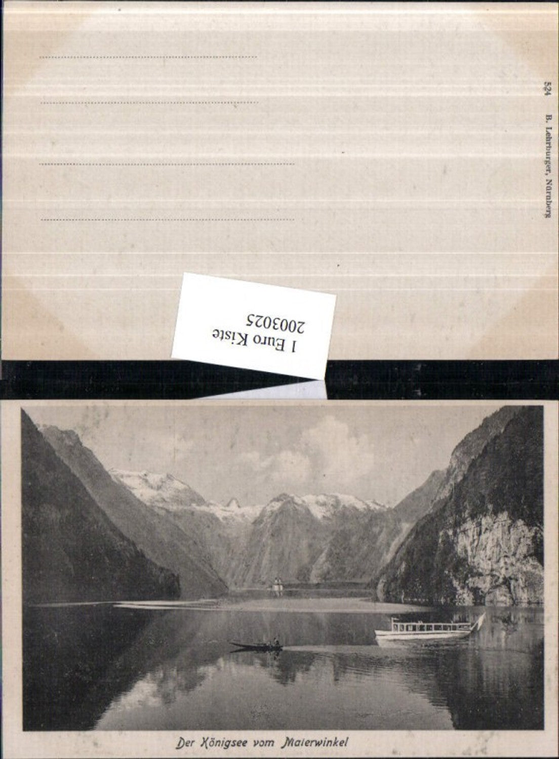 2003025,Der Königssee v. Malerwinkel b. Berchtesgaden Bergkulisse