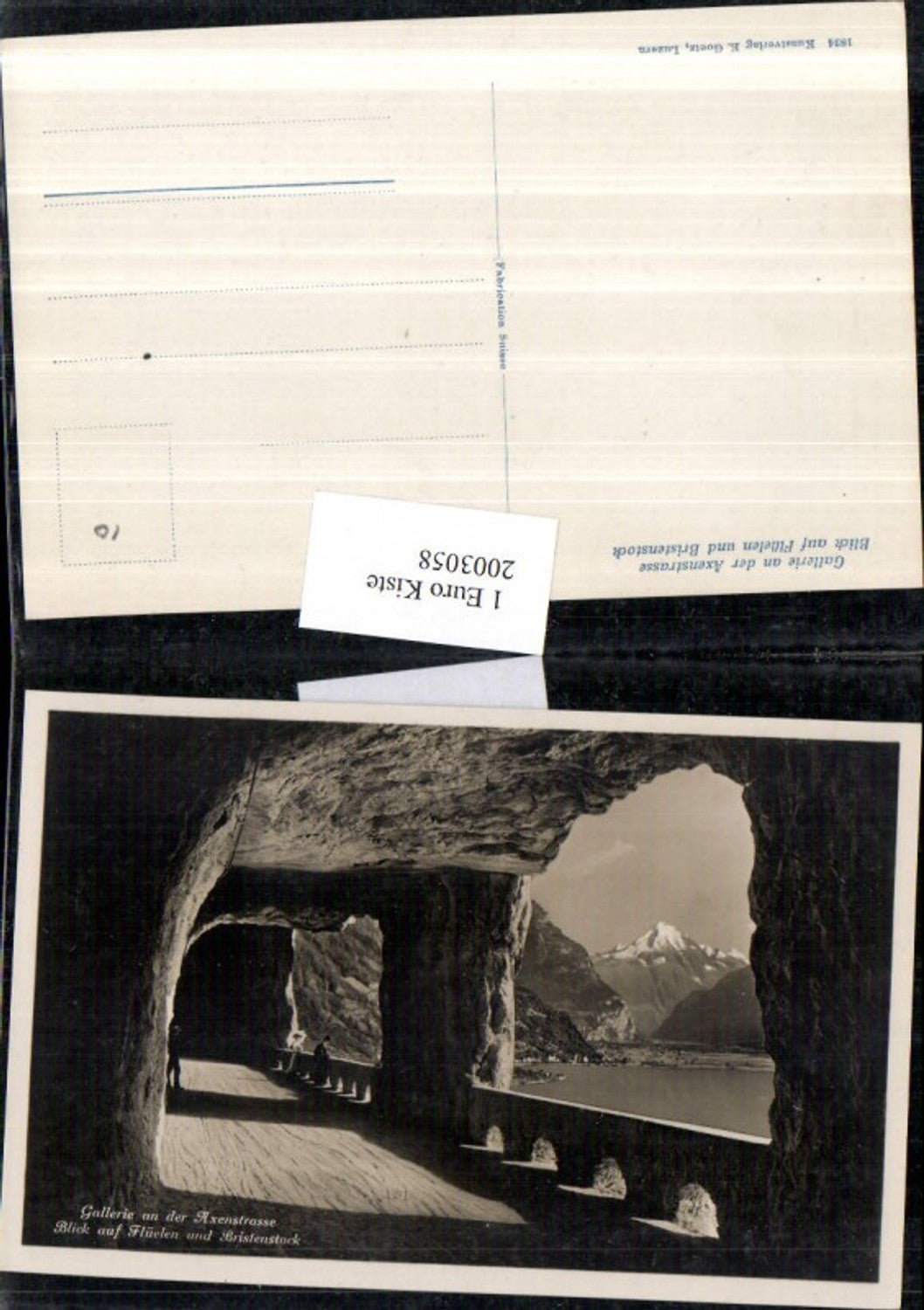 2003058,Gallerie a. d. Axenstraße Blick auf Flüelen u. Bristenstock Kt Uri