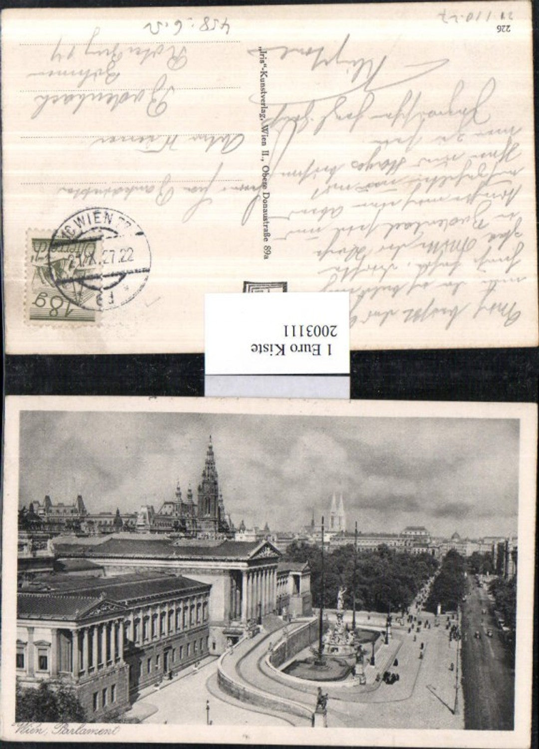 2003111,Wien Parlament m. Brunnen